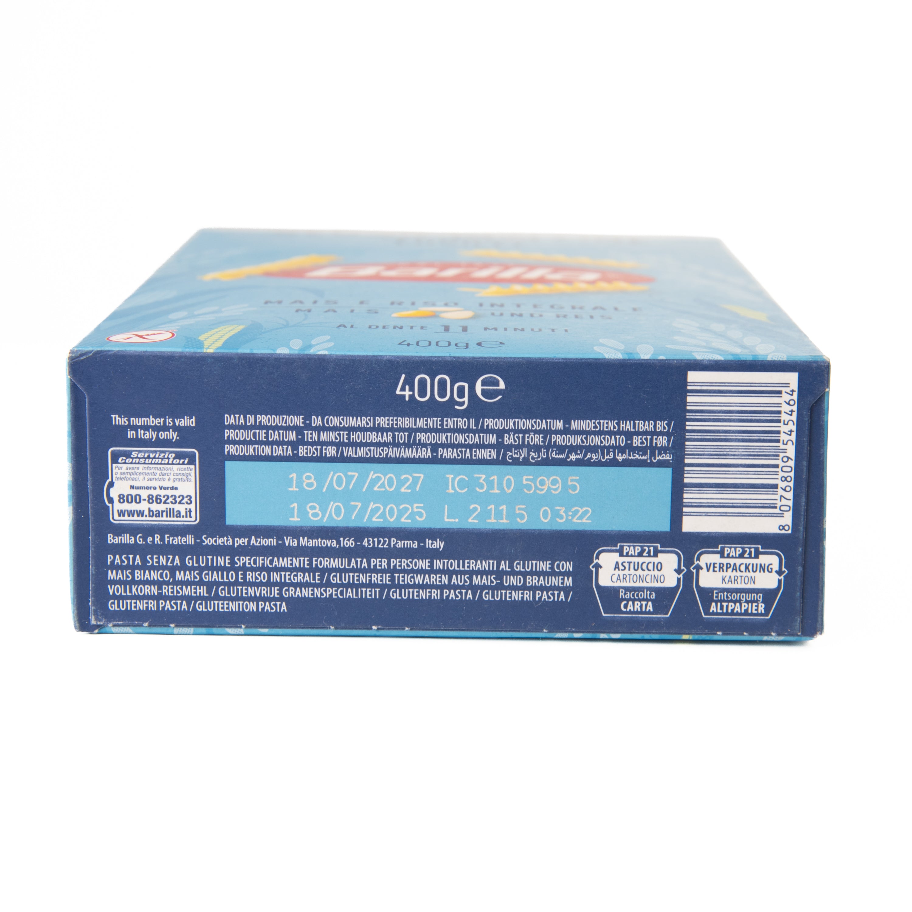 Fusilli fără gluten Barilla, 400 g