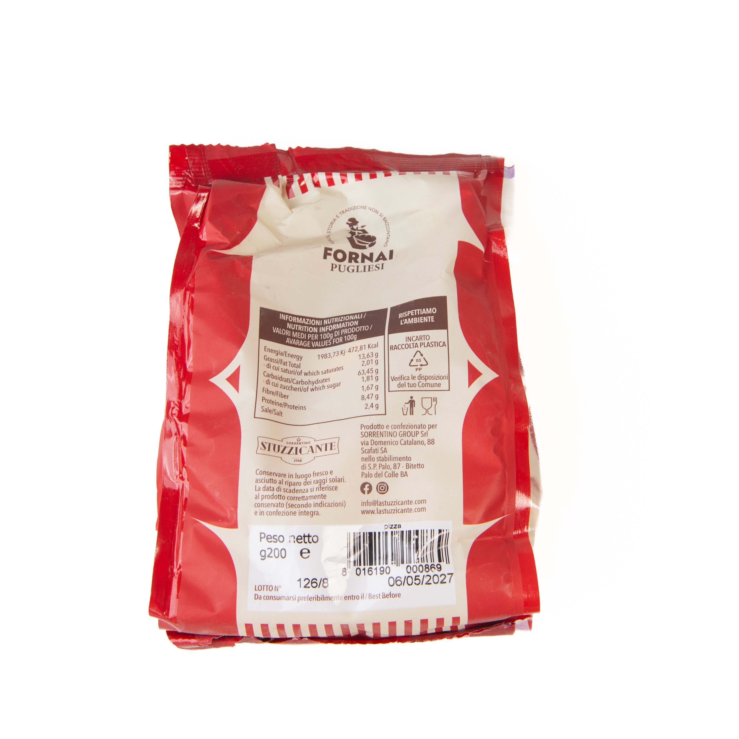 Tarallini cu aromă de pizza Fornai Pugliesi, 200 g