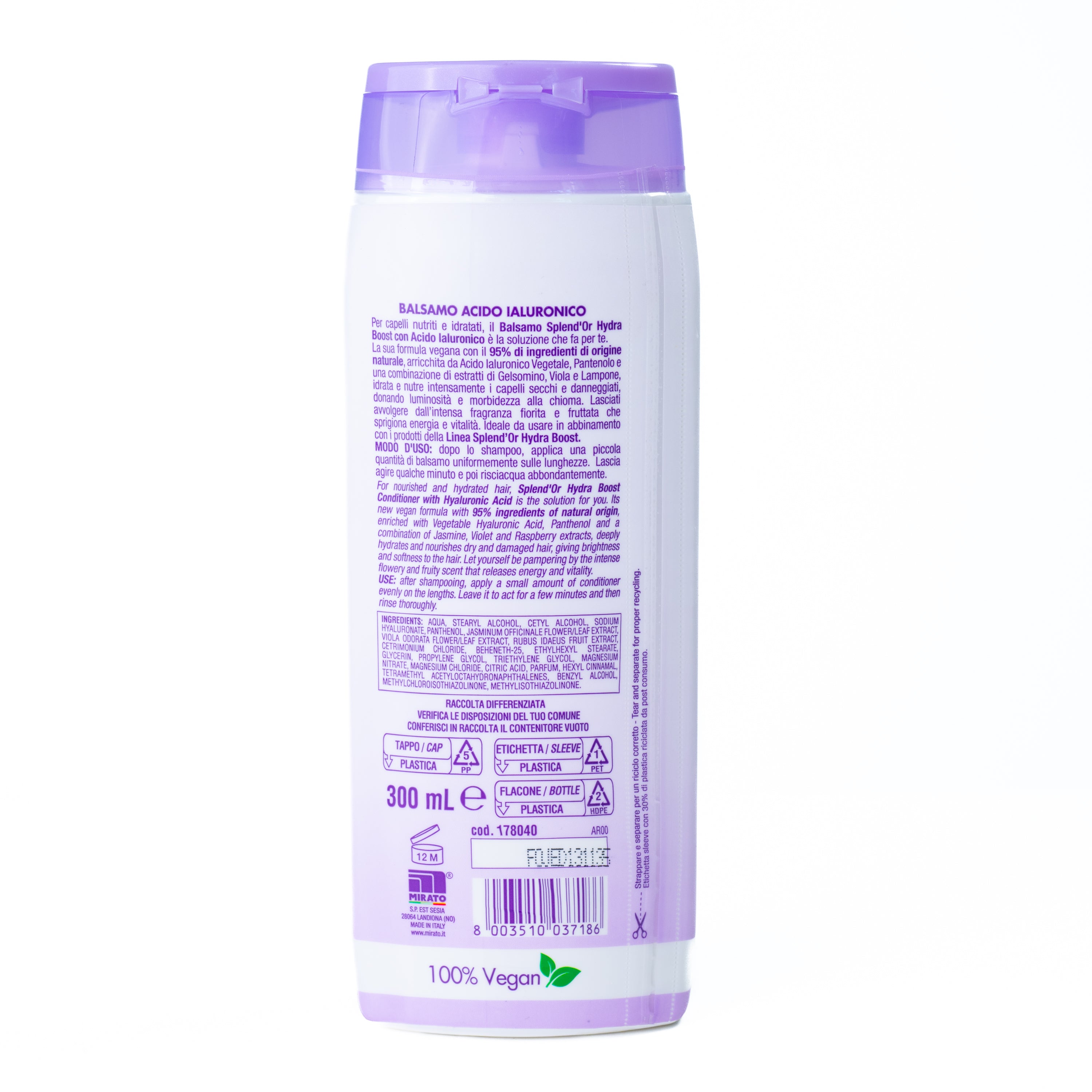 Balsam cu acid hialuronic Splend'Or, 300 ml