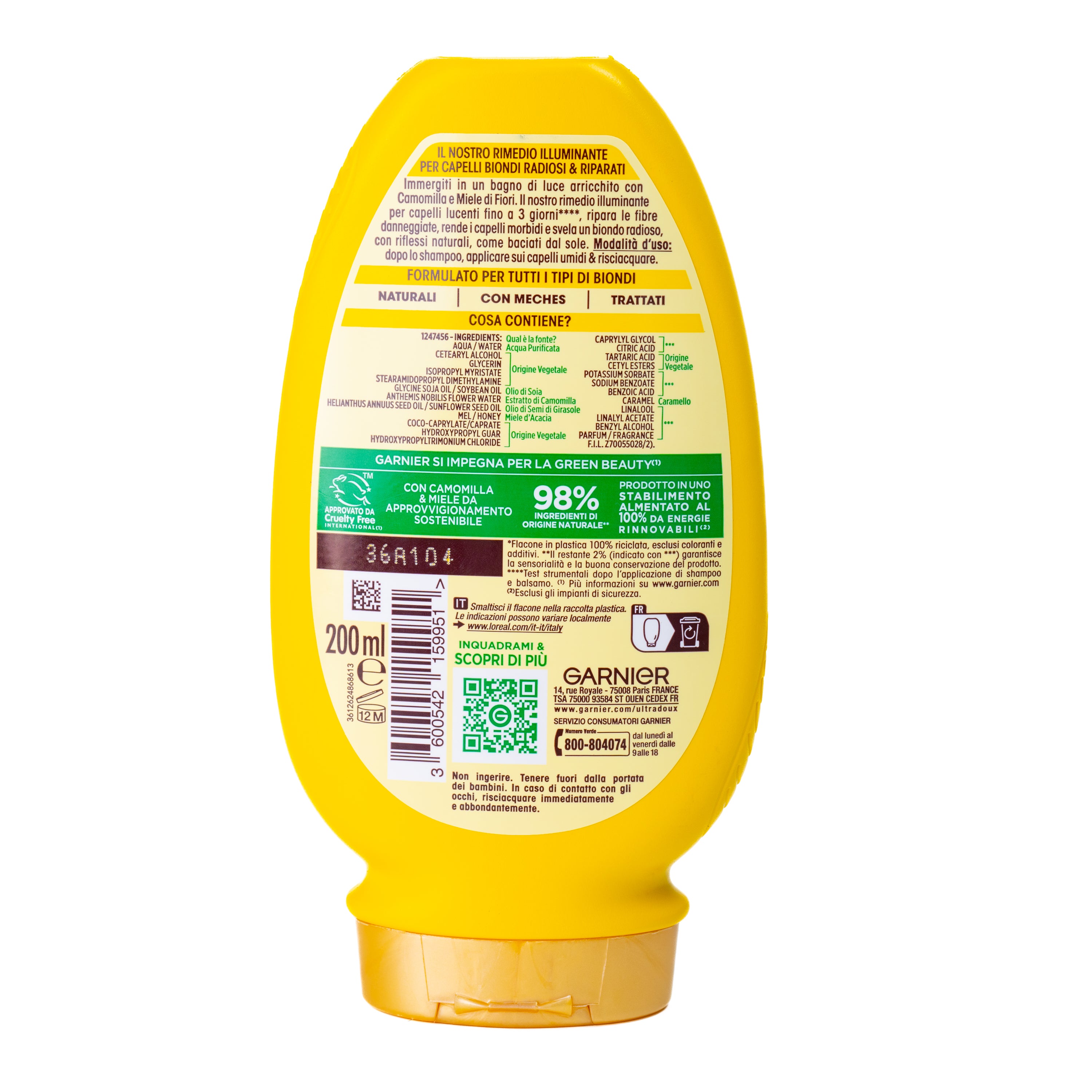 Balsam cu mușețel Ultra Dolce Garnier, 200 ml