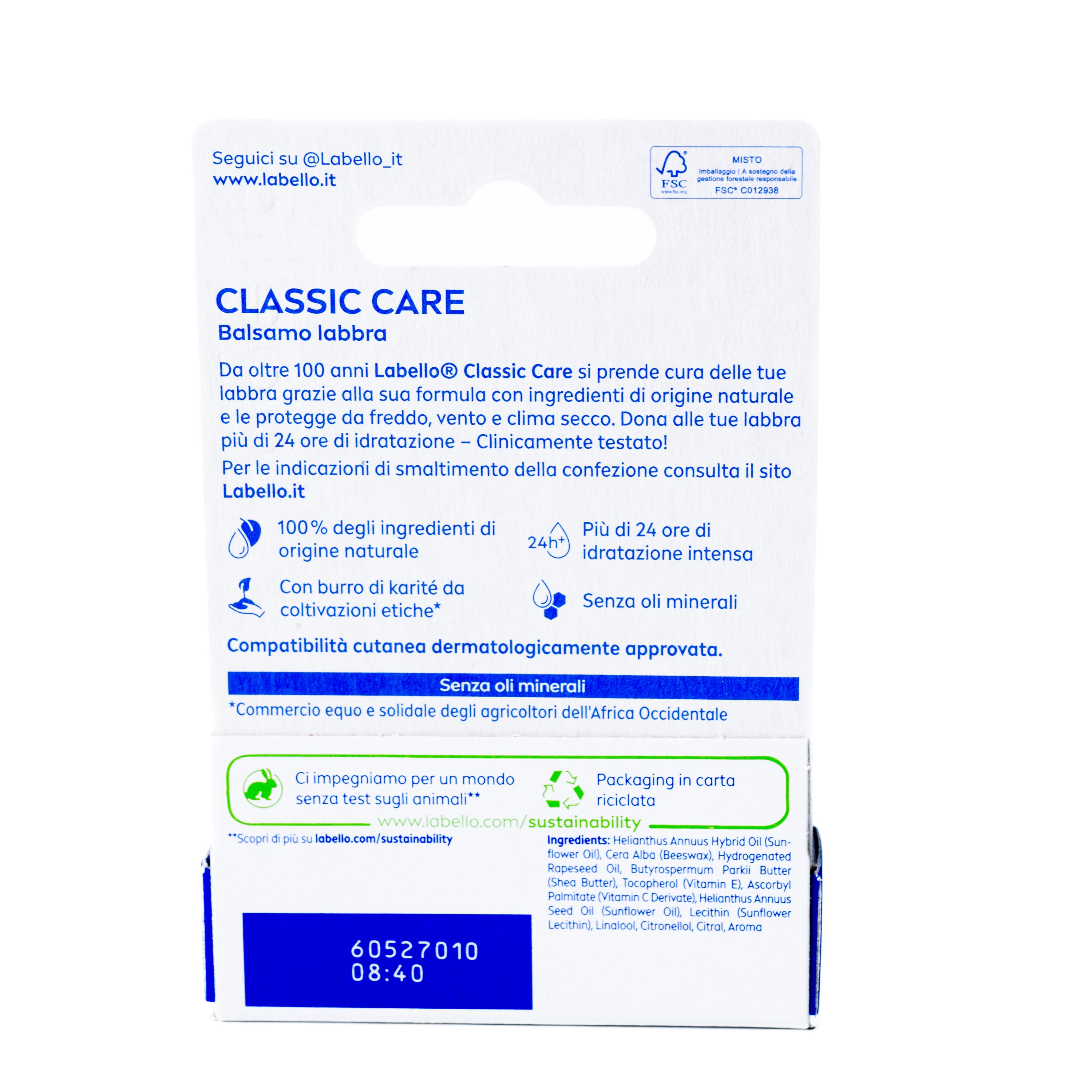 Balsam de buze Classic Care Labello, 4,8 g