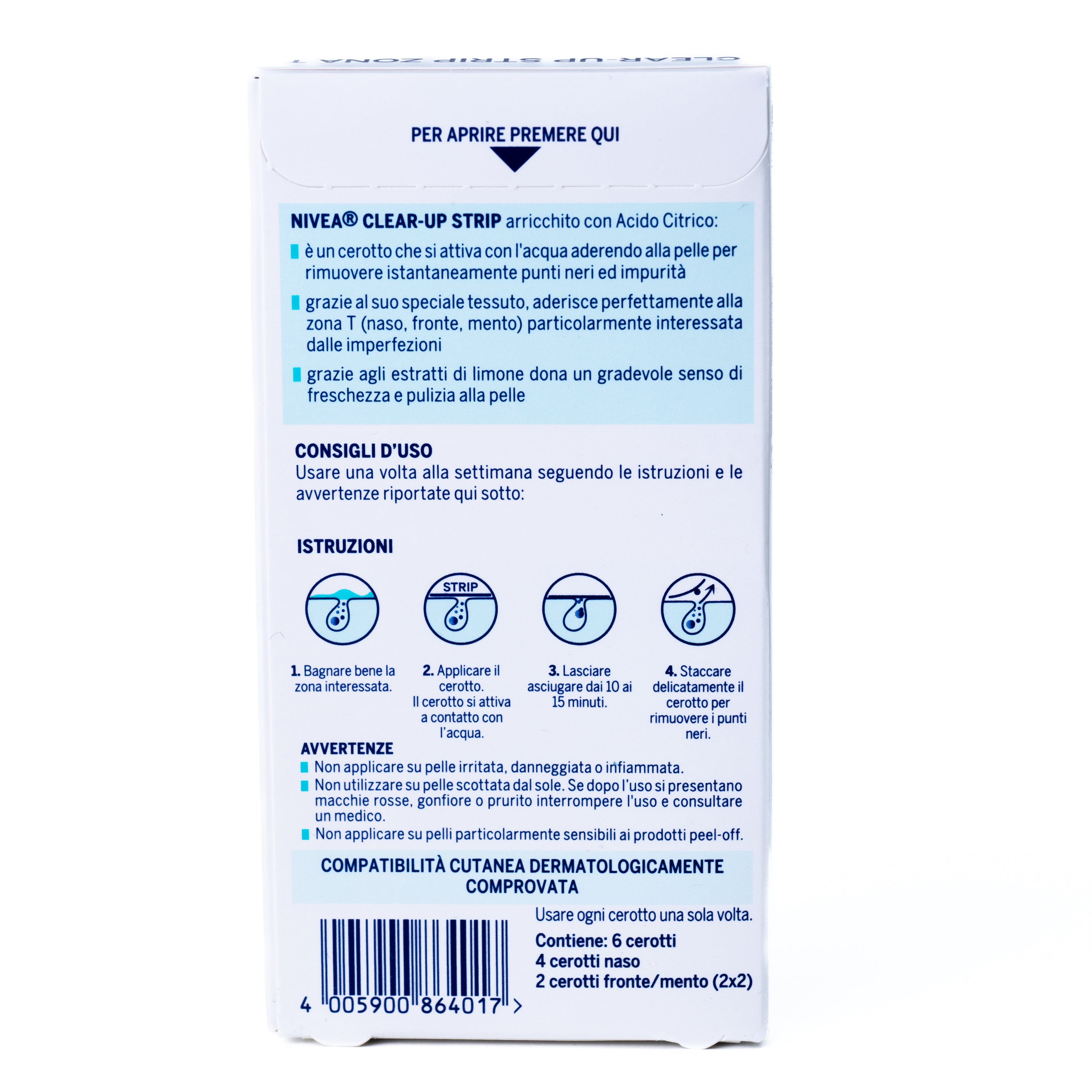 Benzi purificatoare Clear-Up pentru zona T Nivea, 6 bucăți