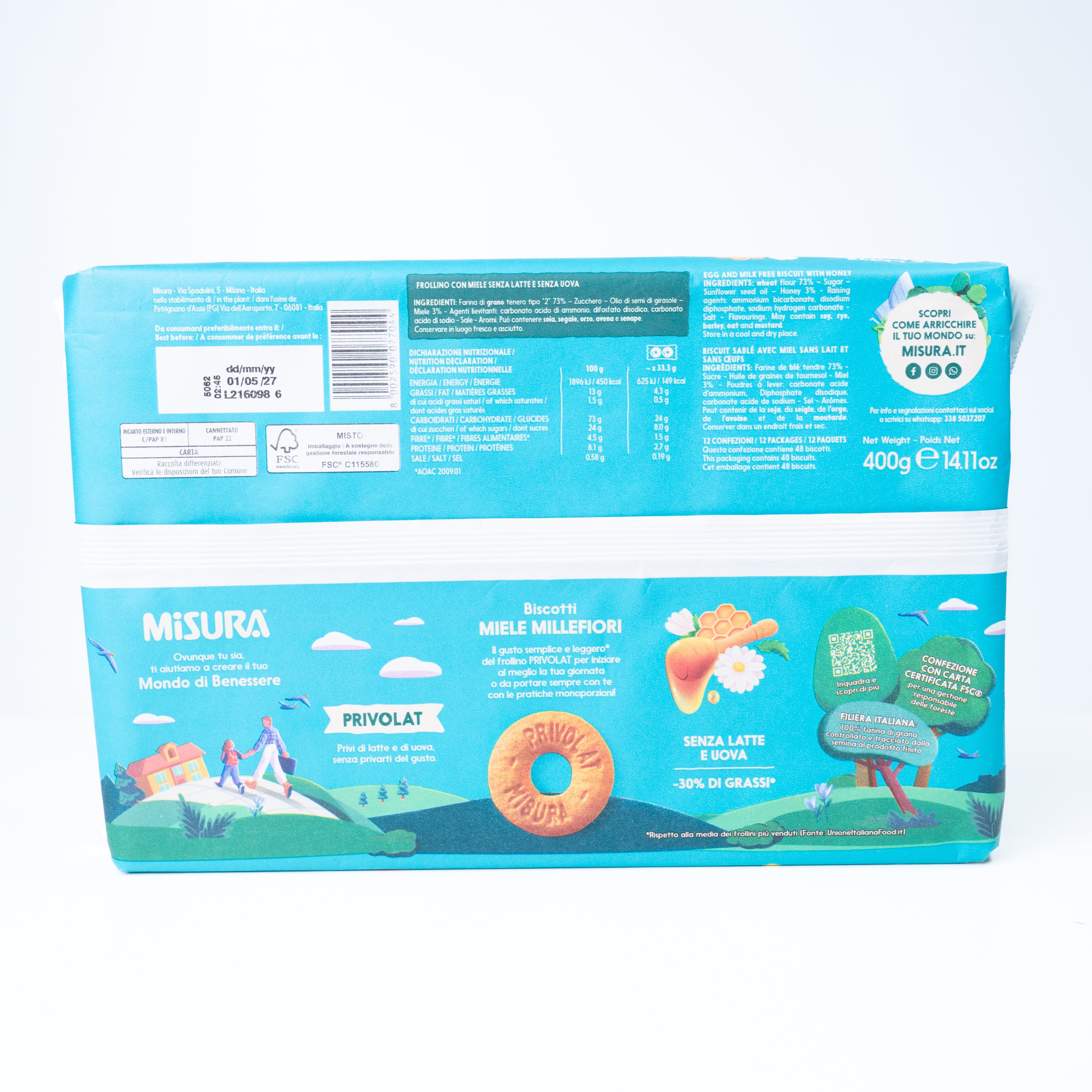 Biscuiți cu miere Privolat Misura, 400 g