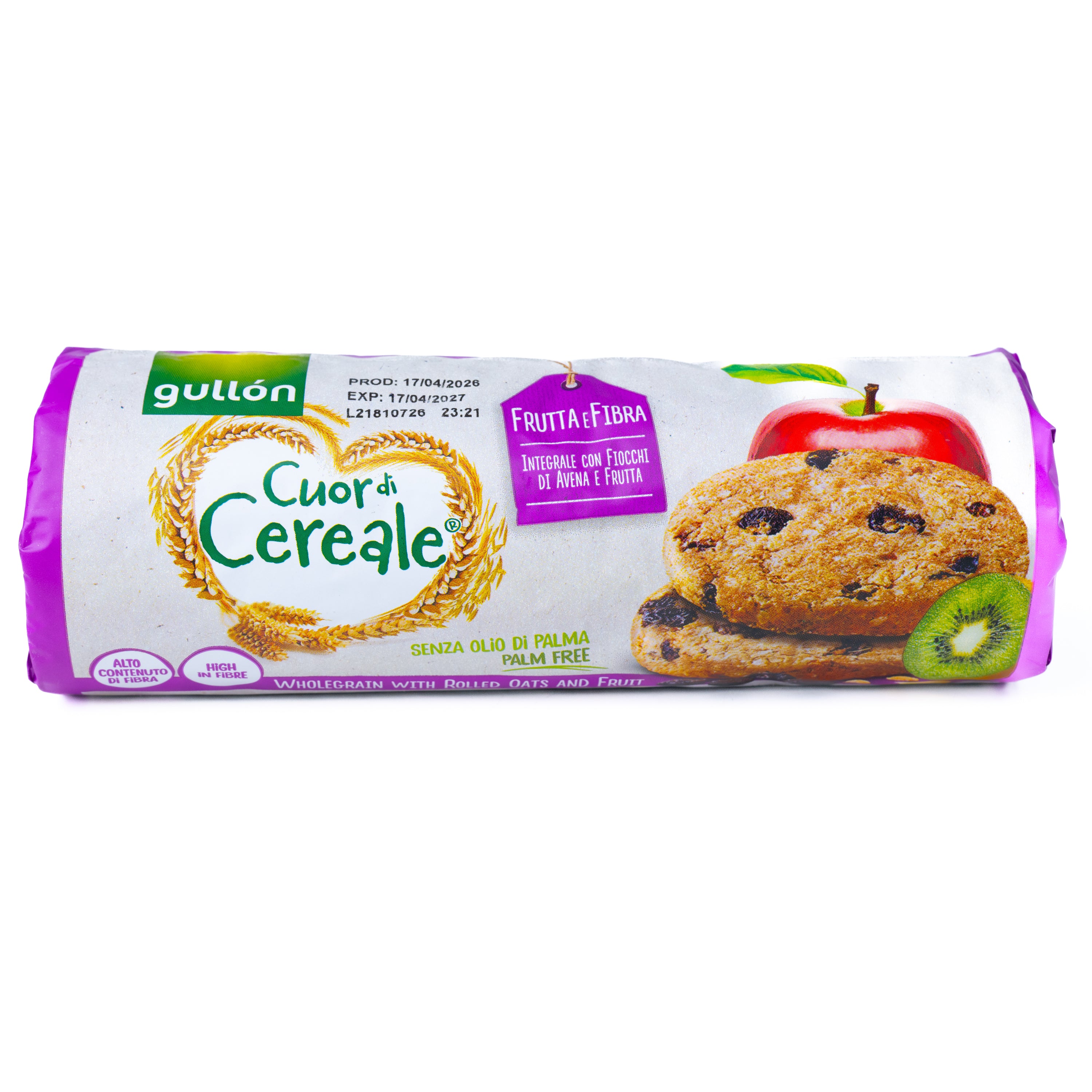 Biscuiți Cuor di Cereale cu fructe și fibre Gullón, 300 g