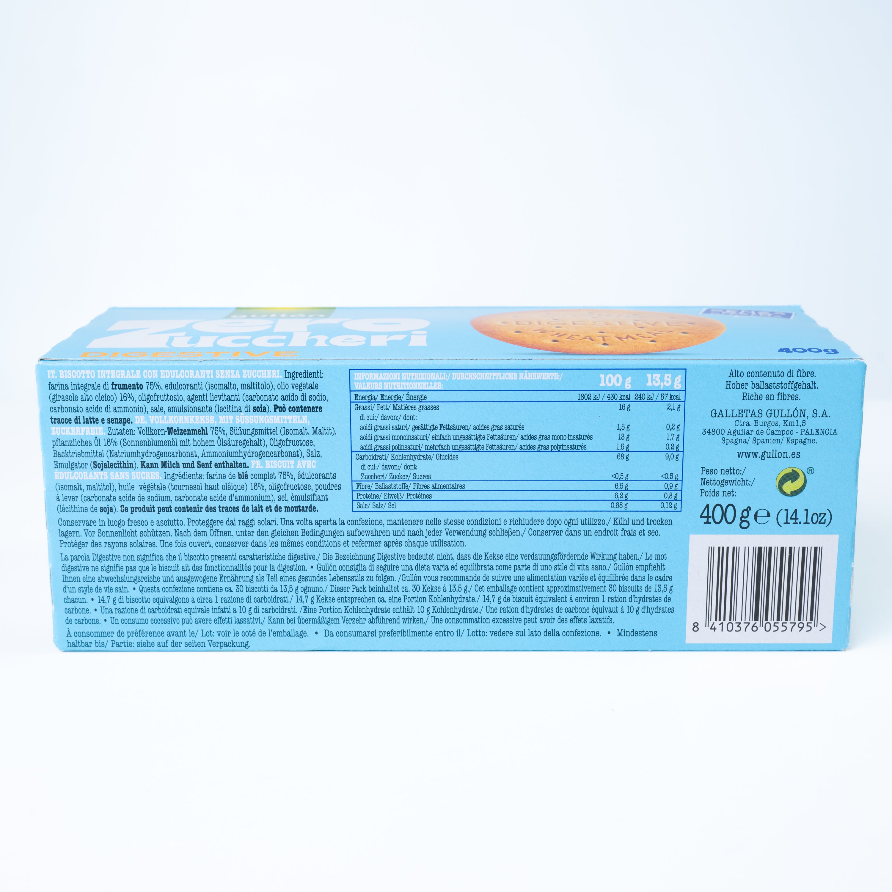 Biscuiți digestivi fără zahăr Gullón, 400 g