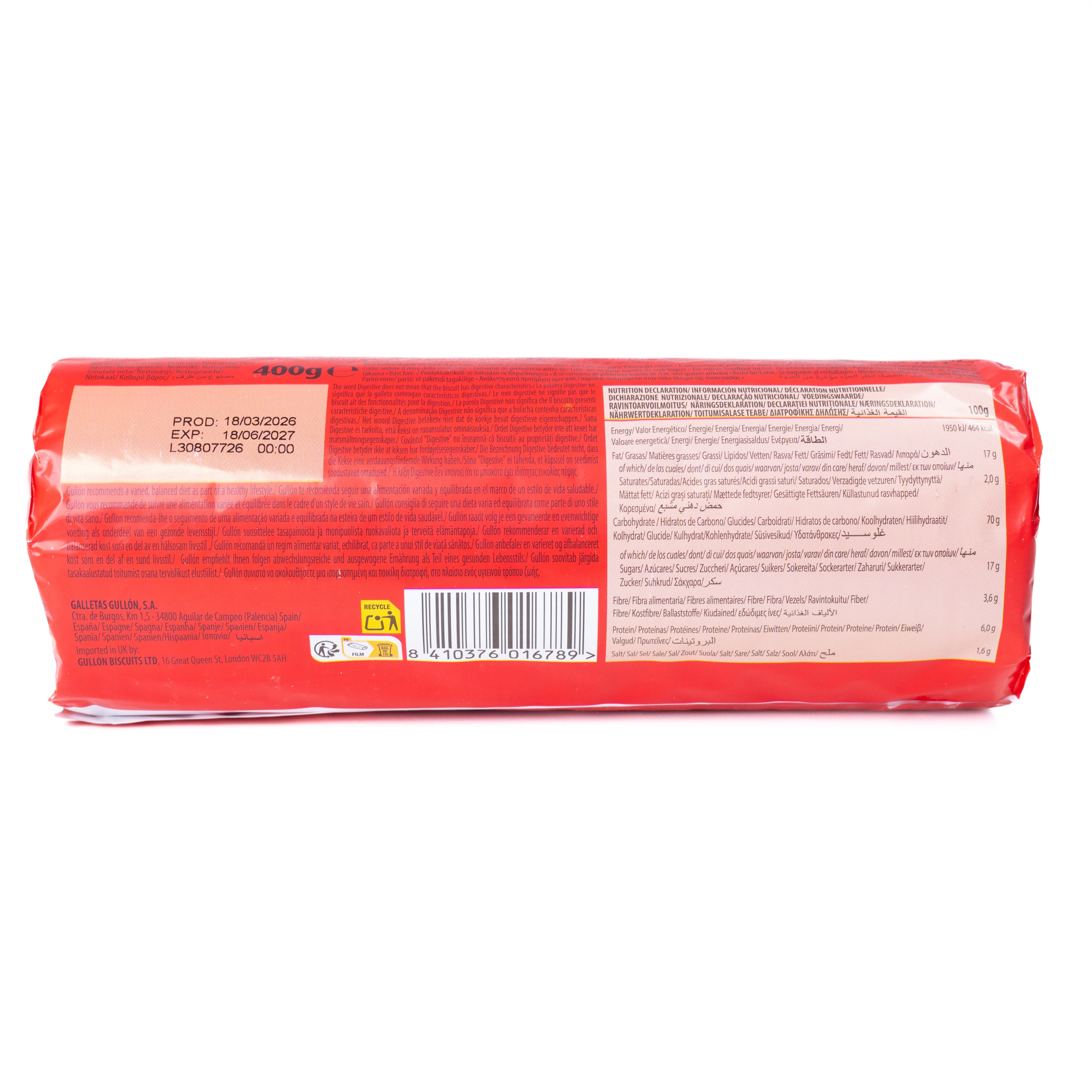 Biscuiți digestivi Gullón, 400 g