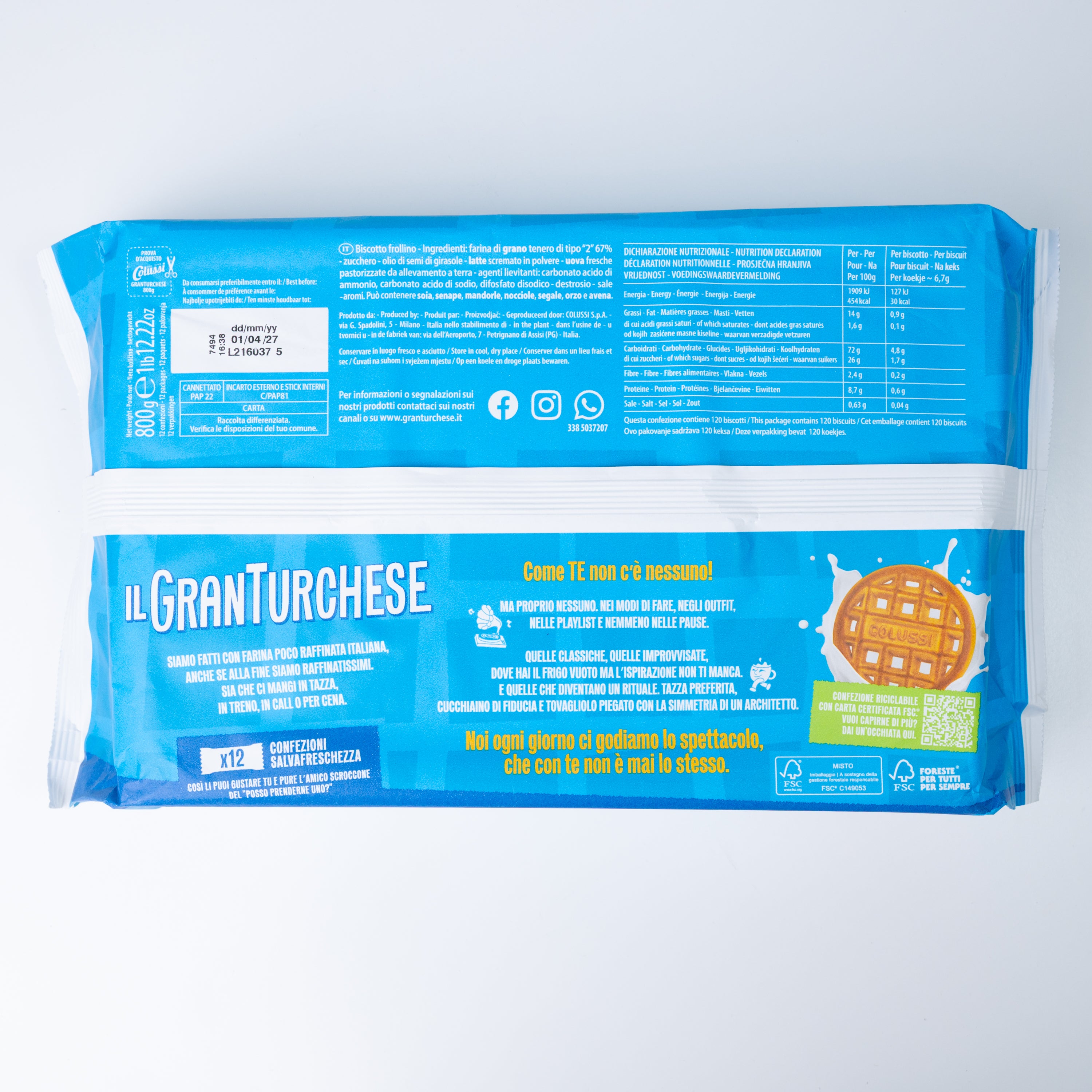 Biscuiți GranTurchese Colussi, 800 g