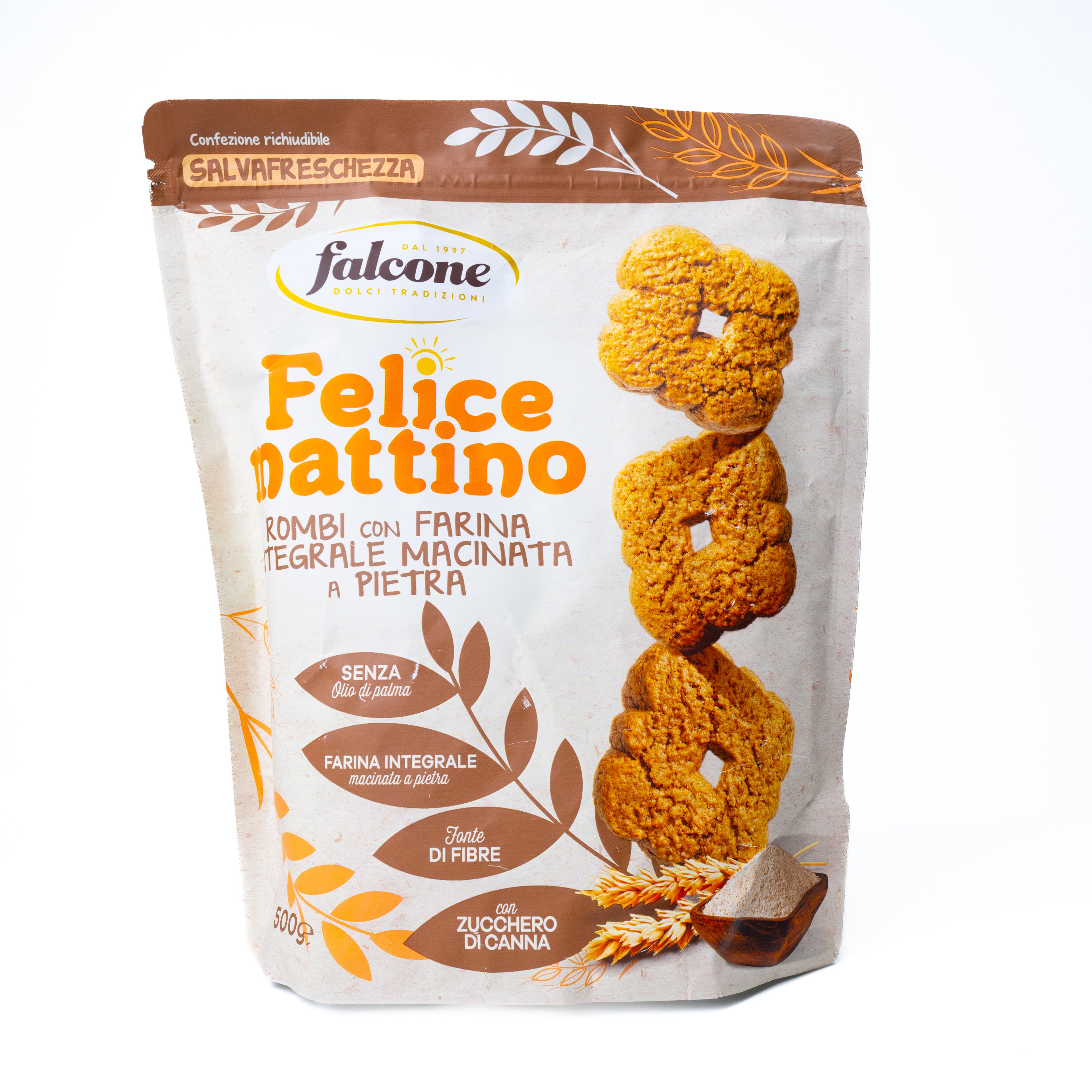 Biscuiți integrali Rombi Falcone, 500 g