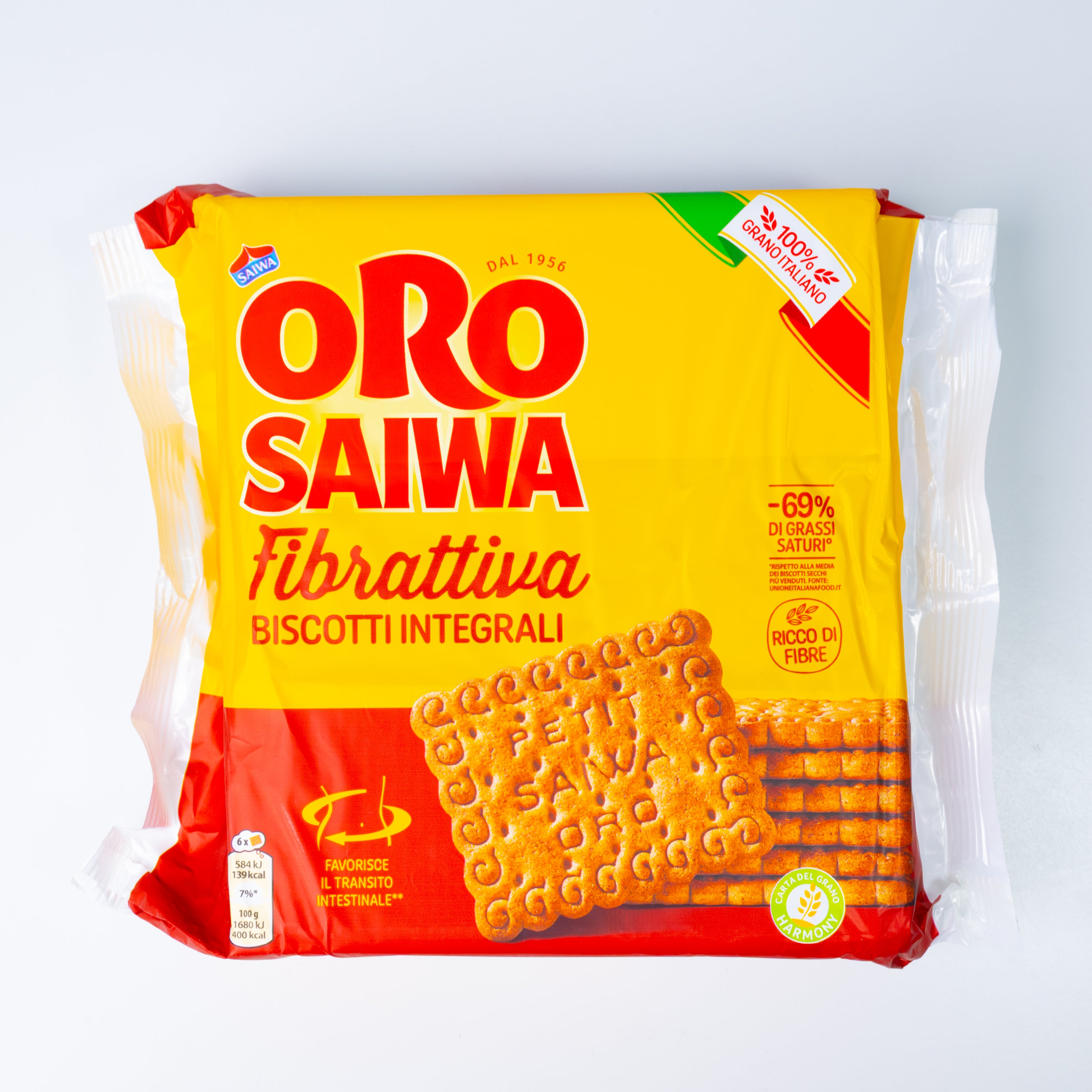 Biscuiți Oro Fibrattiva Saiwa, 420 g