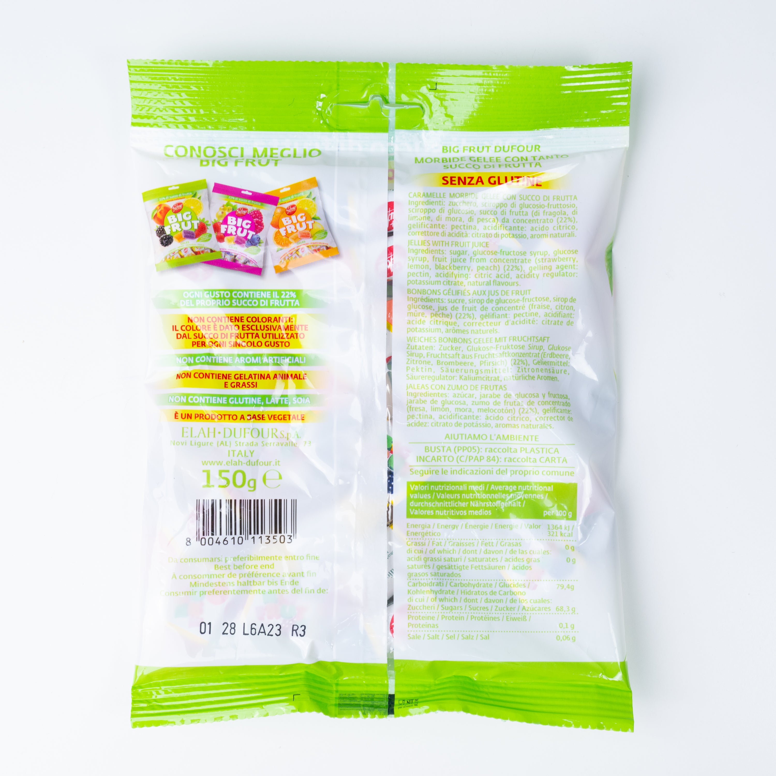 Bomboane fructe mediteraneene Big Fruit Elah Dufour, 150 g