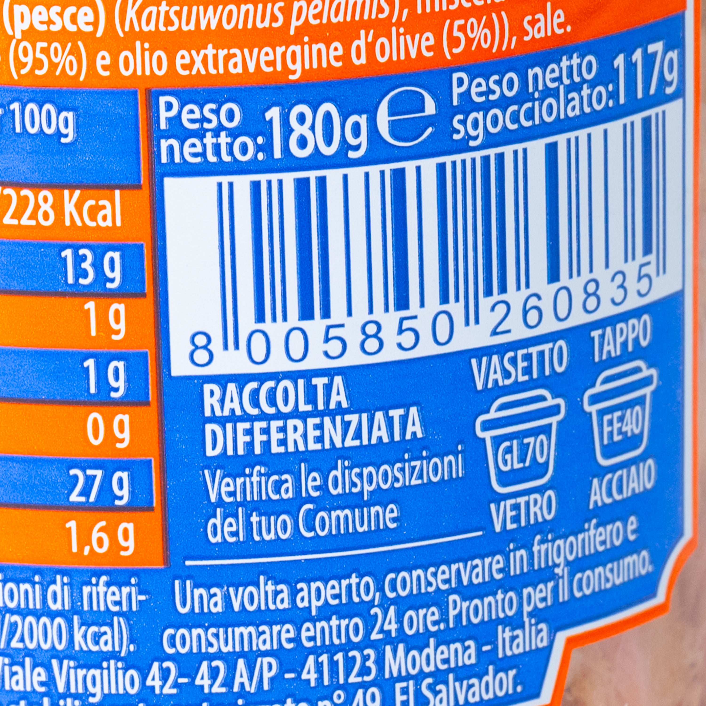 Bucăți fragede de ton Il Morbido Nostromo, 180 g