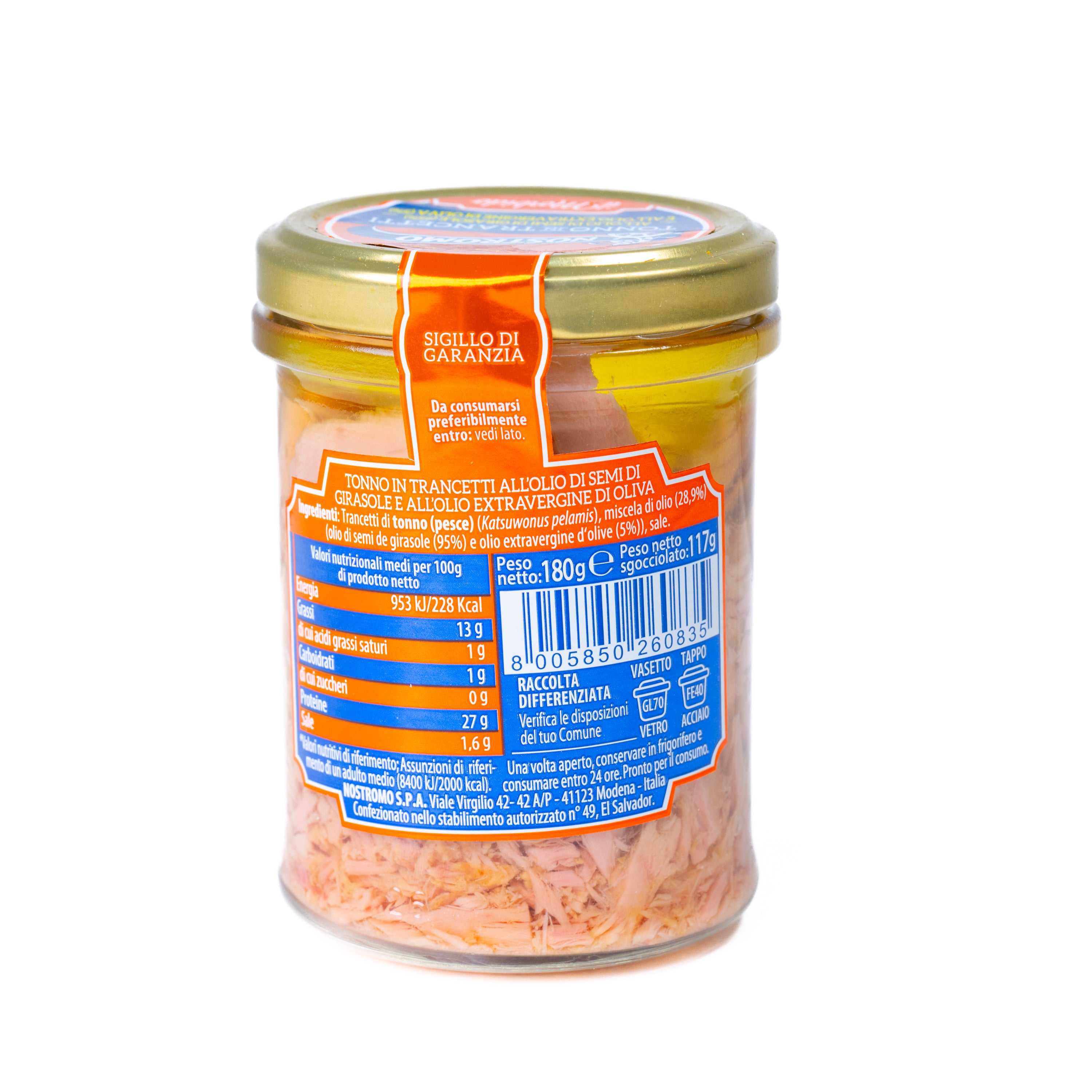 Bucăți fragede de ton Il Morbido Nostromo, 180 g