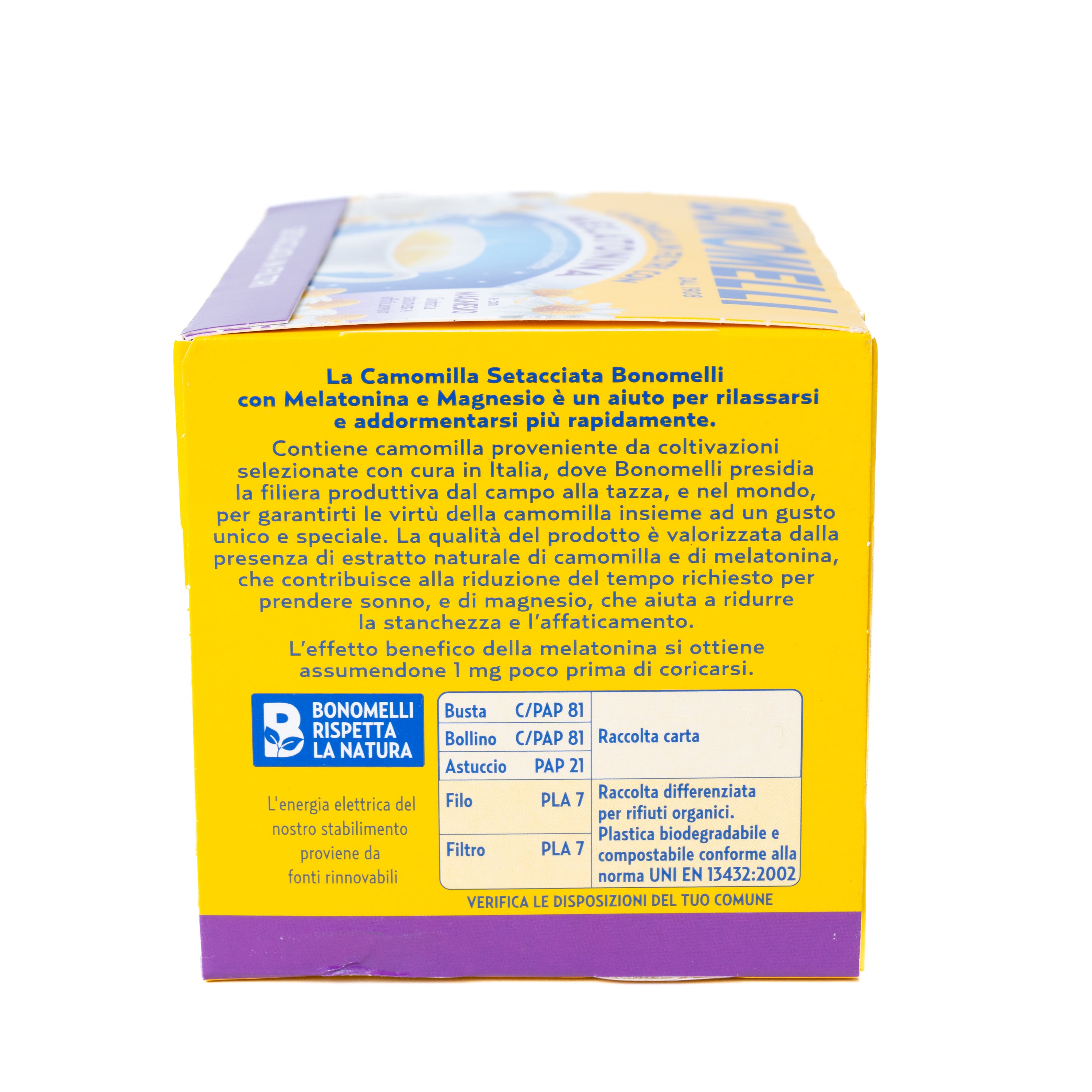 Ceai de mușețel Bonomelli cu Melatonină și Magneziu, 14 plicuri