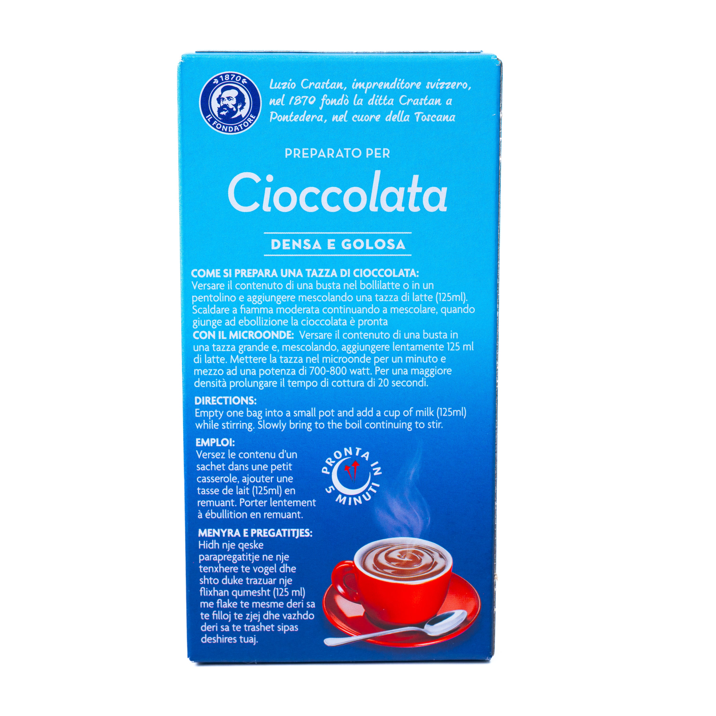 Ciocolată caldă densă Crastan, 5 x 25 g
