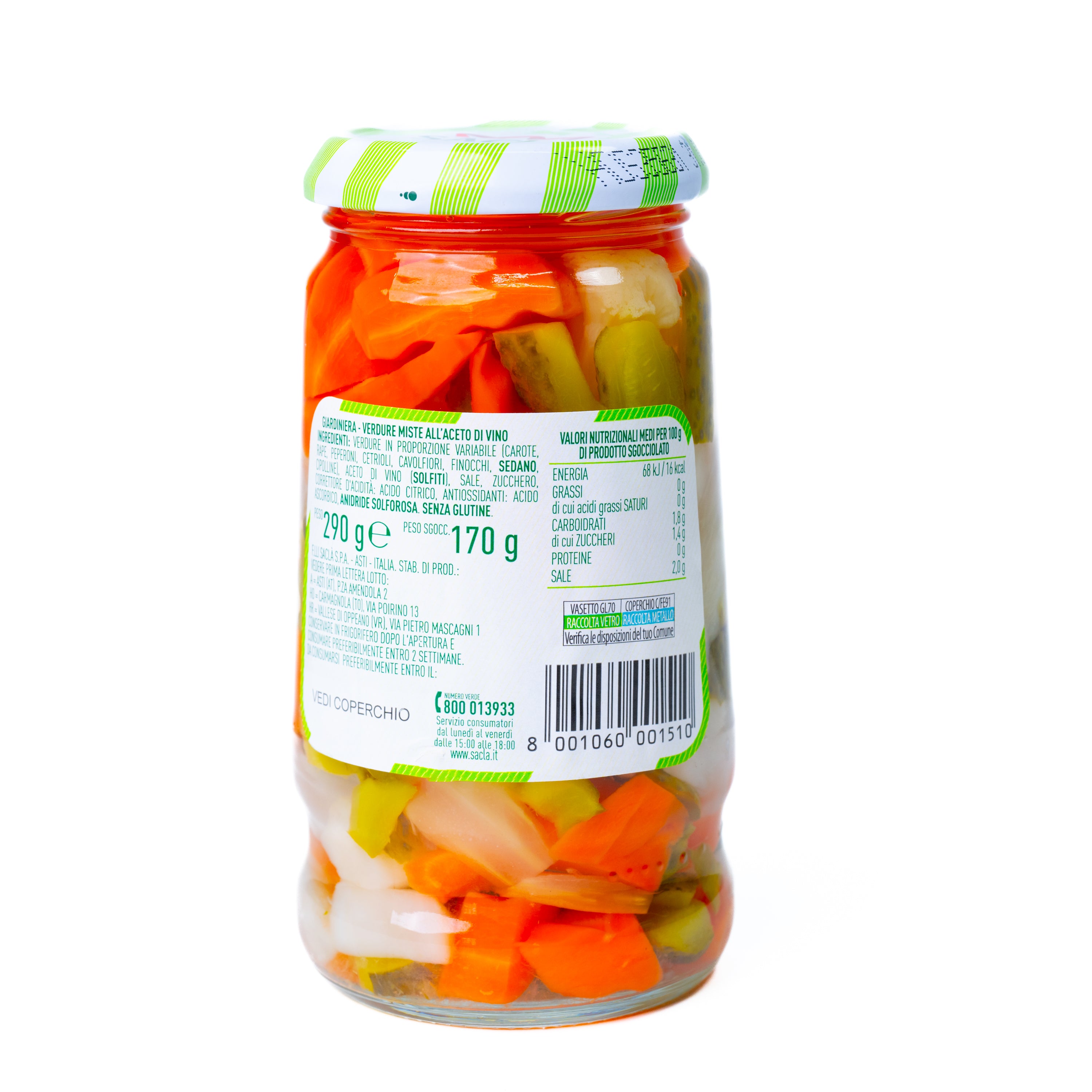 Conserva de legume în oțet Giardiniera Saclà, 290 g