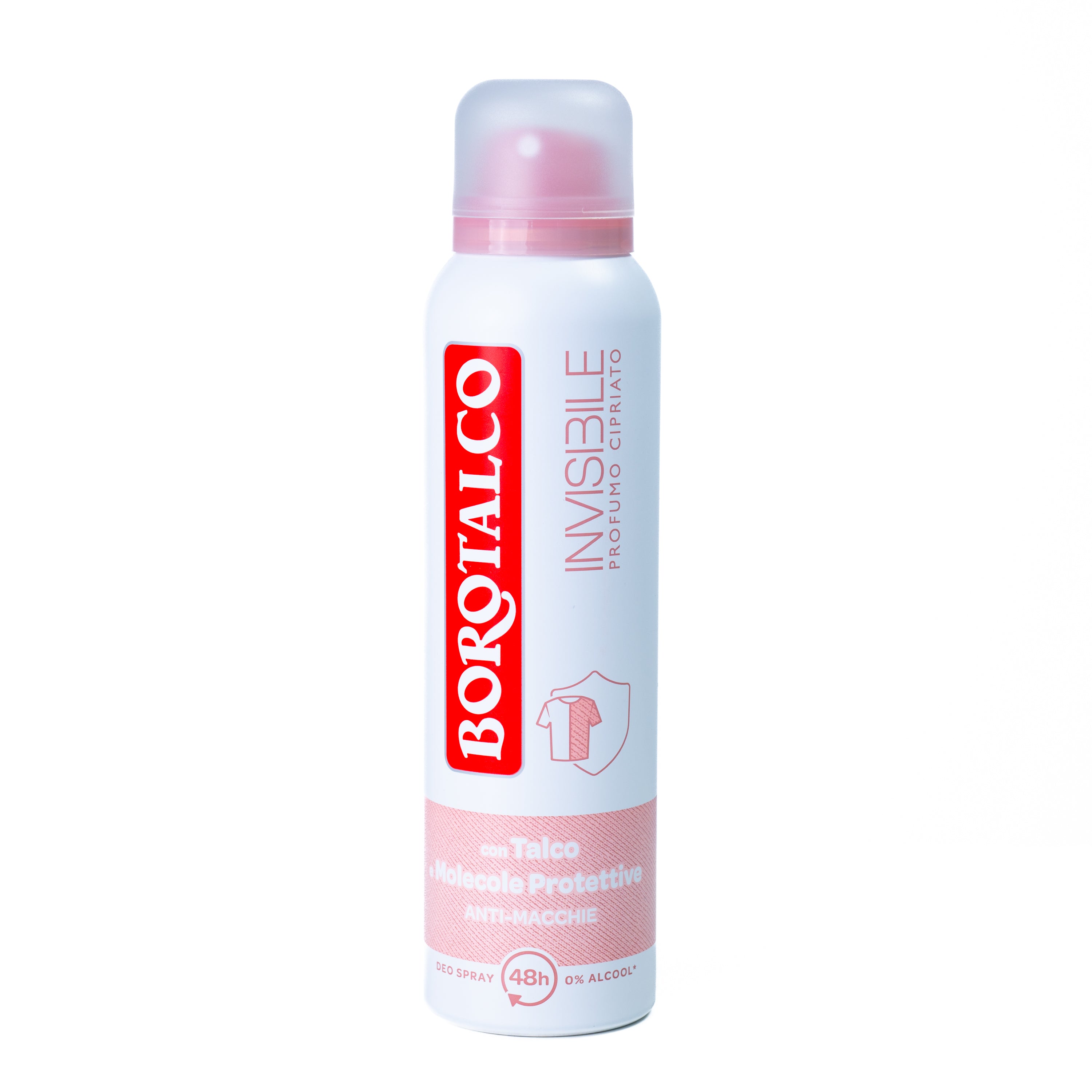 Deodorant spray Borotalco Invisible, varianta roz, 150 ml