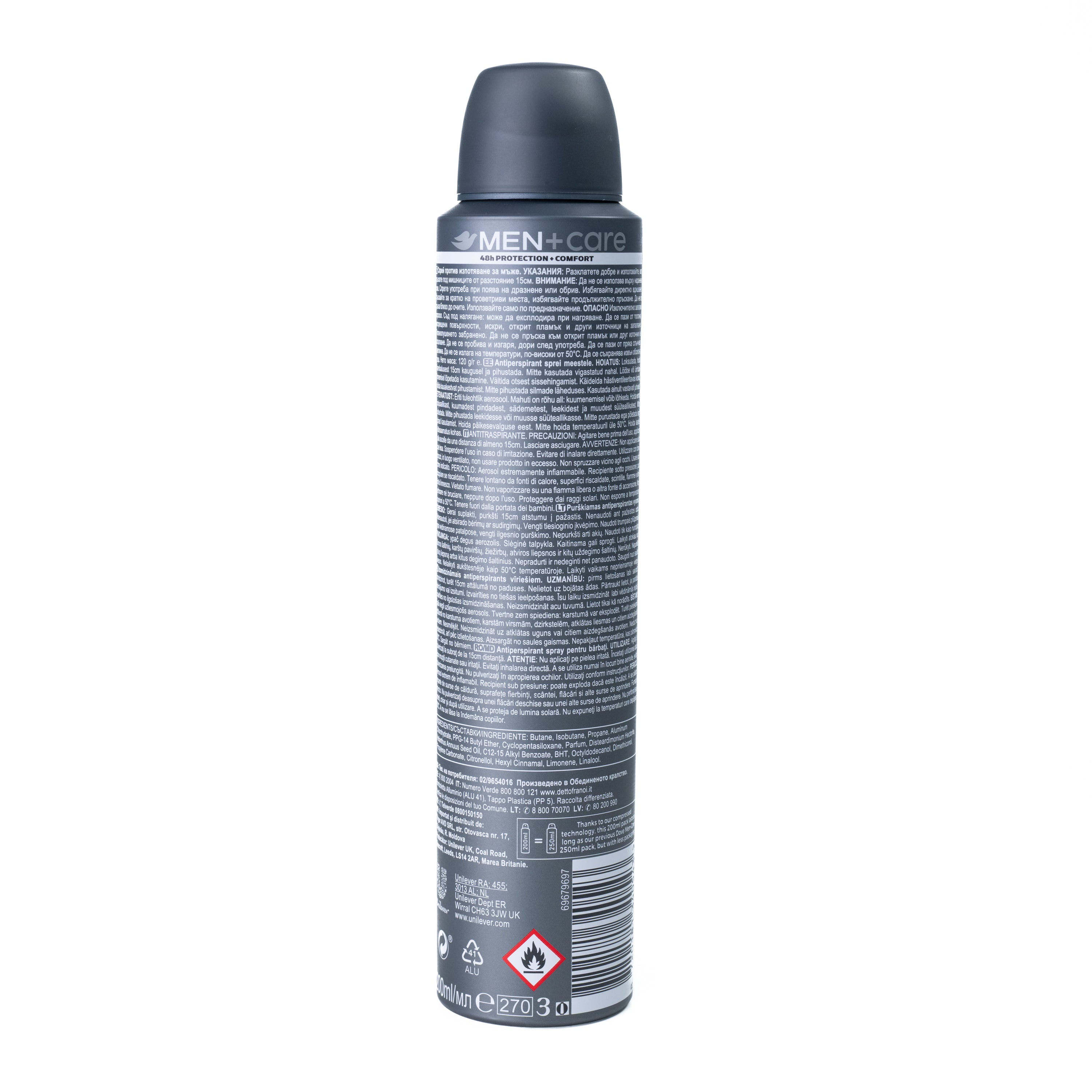 Deodorant spray Dove Men+Care Extra Fresh, 200 ml