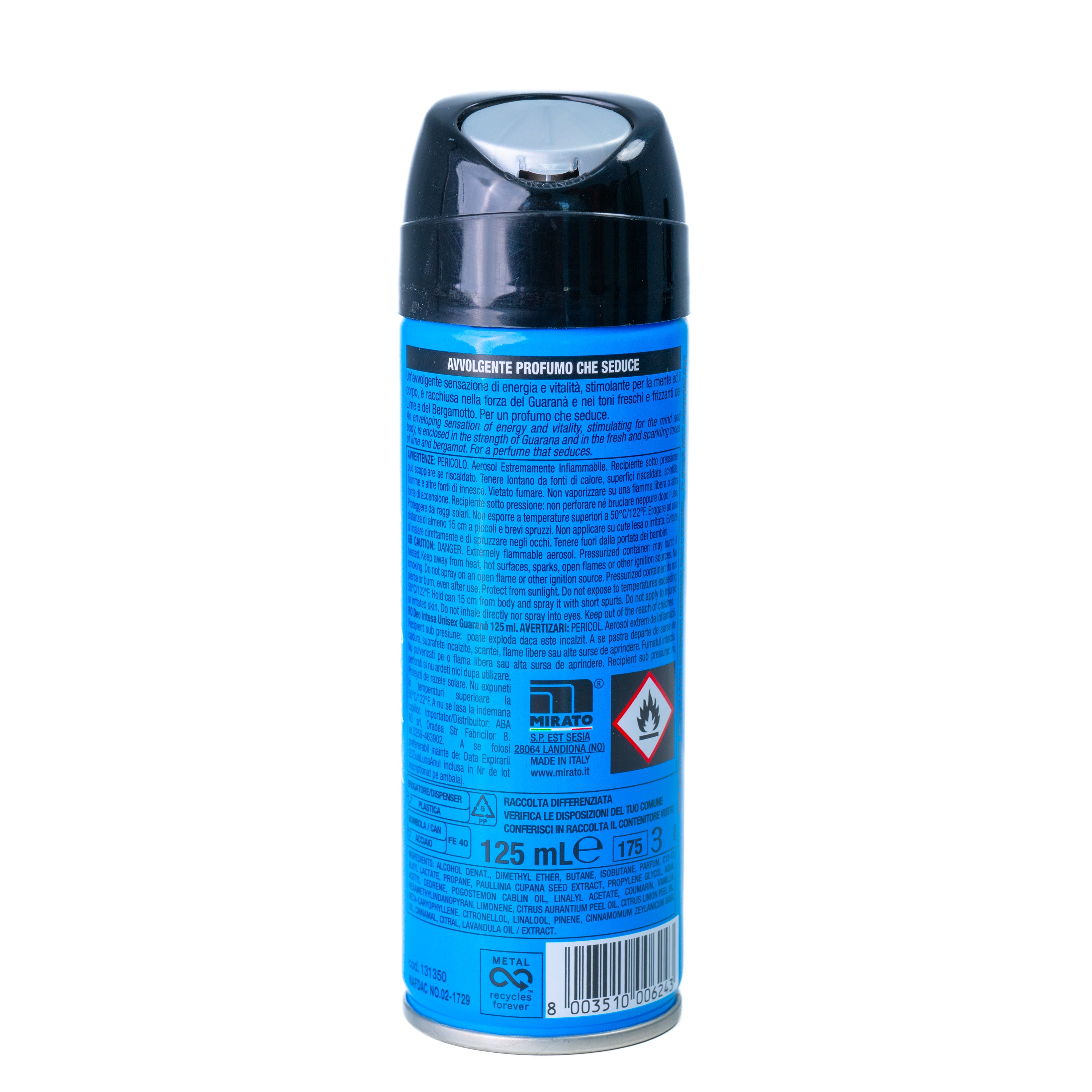 Deodorant unisex Guaranà Intesa, 125 ml