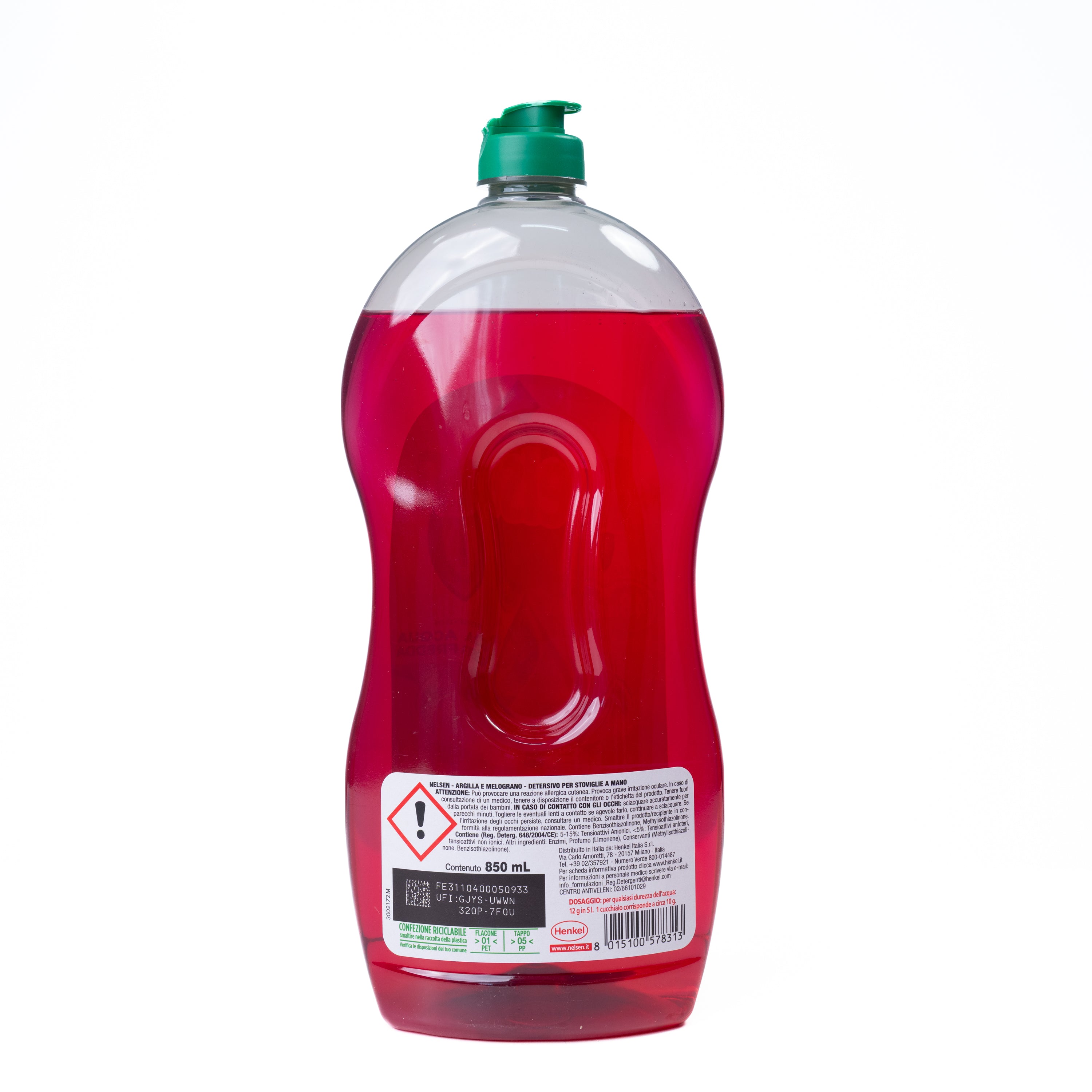 Detergent de vase Argilă și Rodie Nelsen, 850 ml