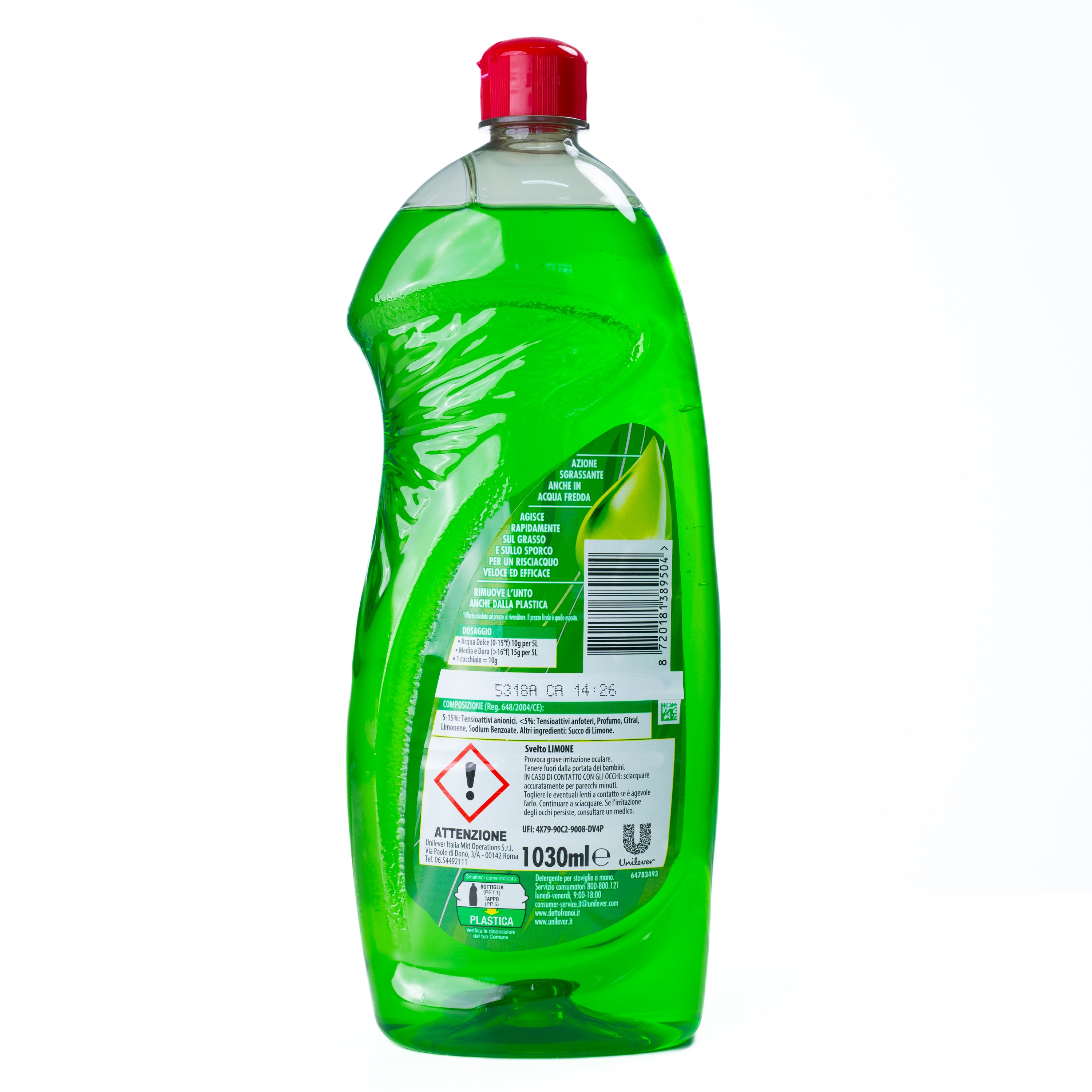 Detergent de vase cu lămâie Svelto, 1030 ml
