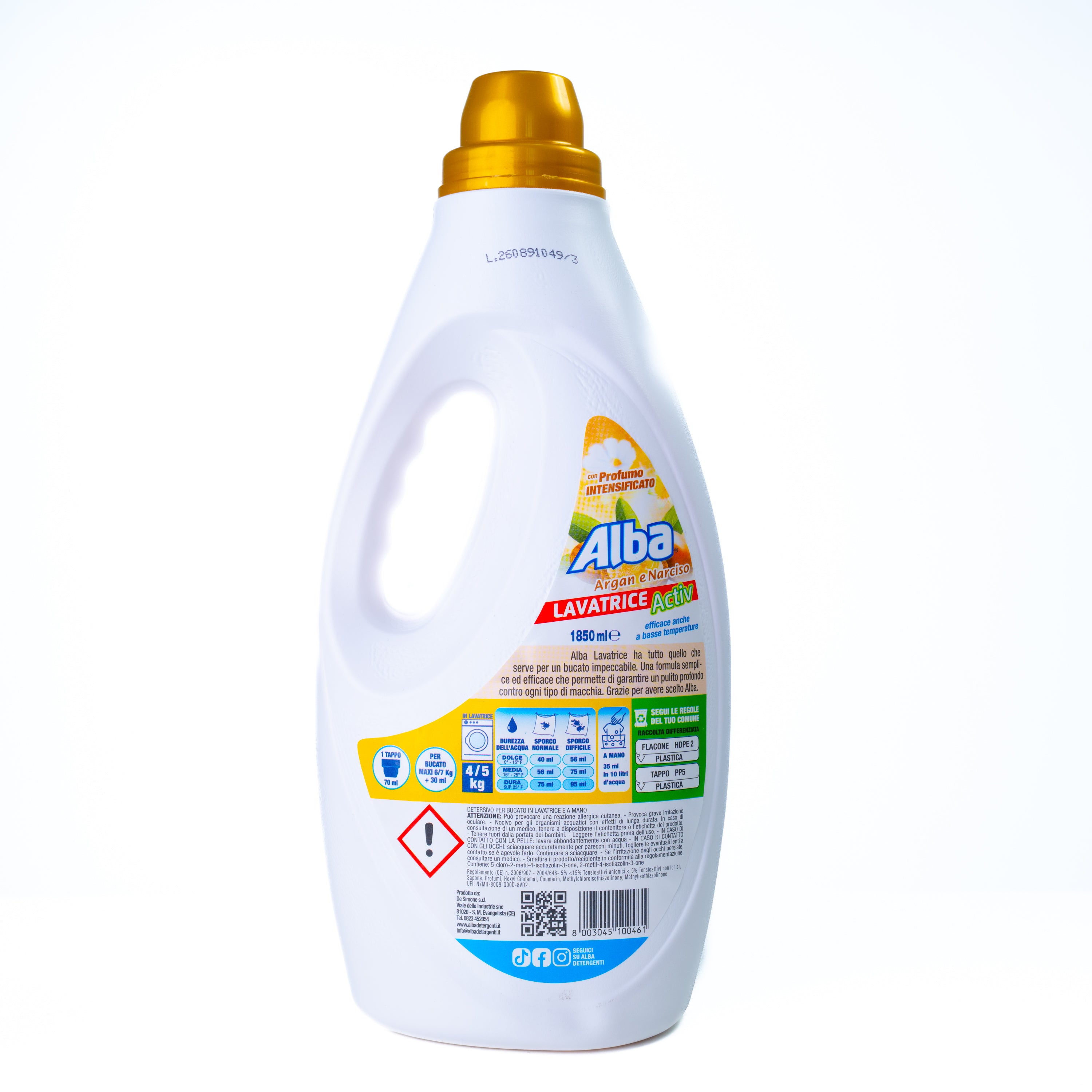 Detergent lichid Alba Activ Argan și Narcisă, 33 spălări, 1,85 L