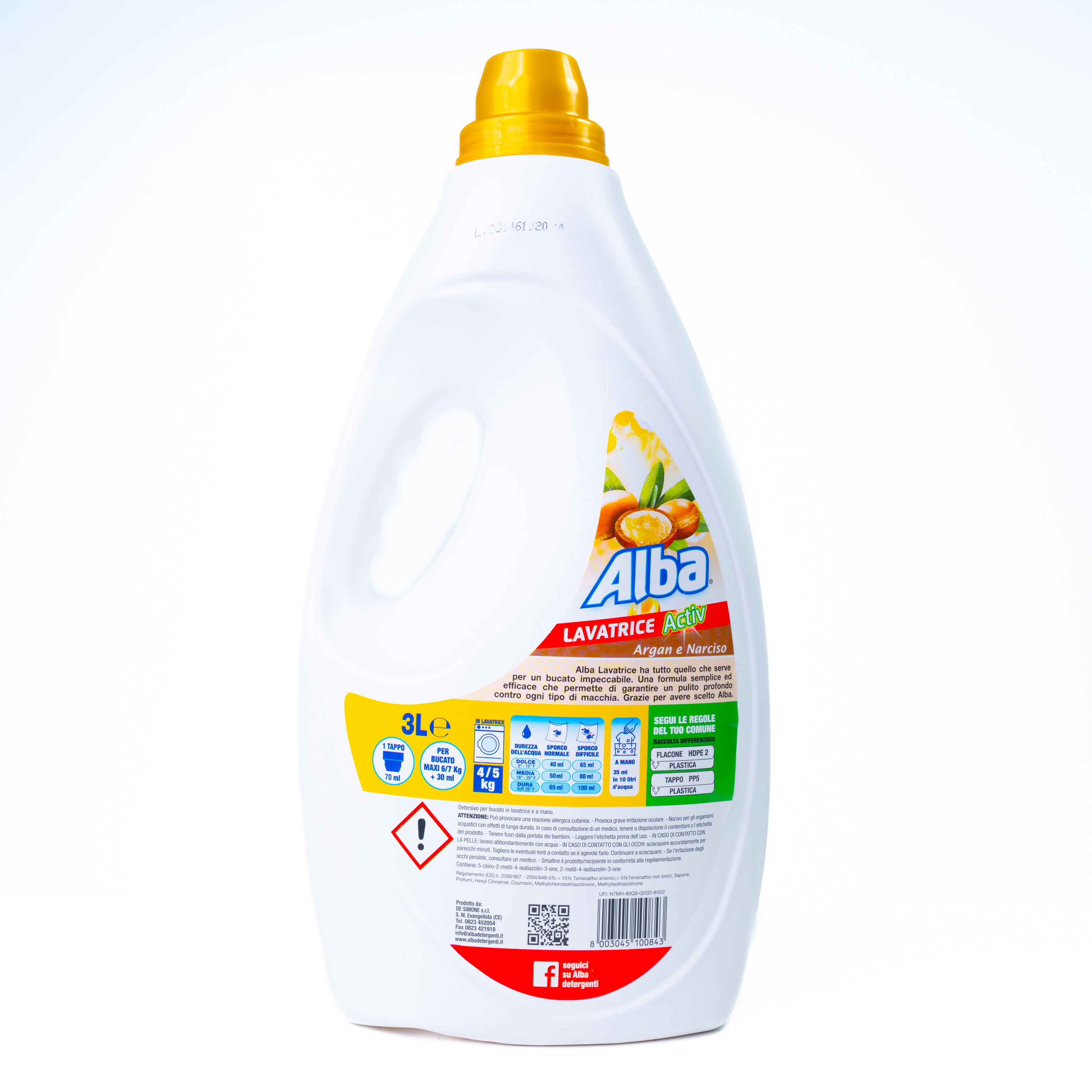 Detergent lichid Alba Activ Argan și Narcisă, 60 spălări, 3 L