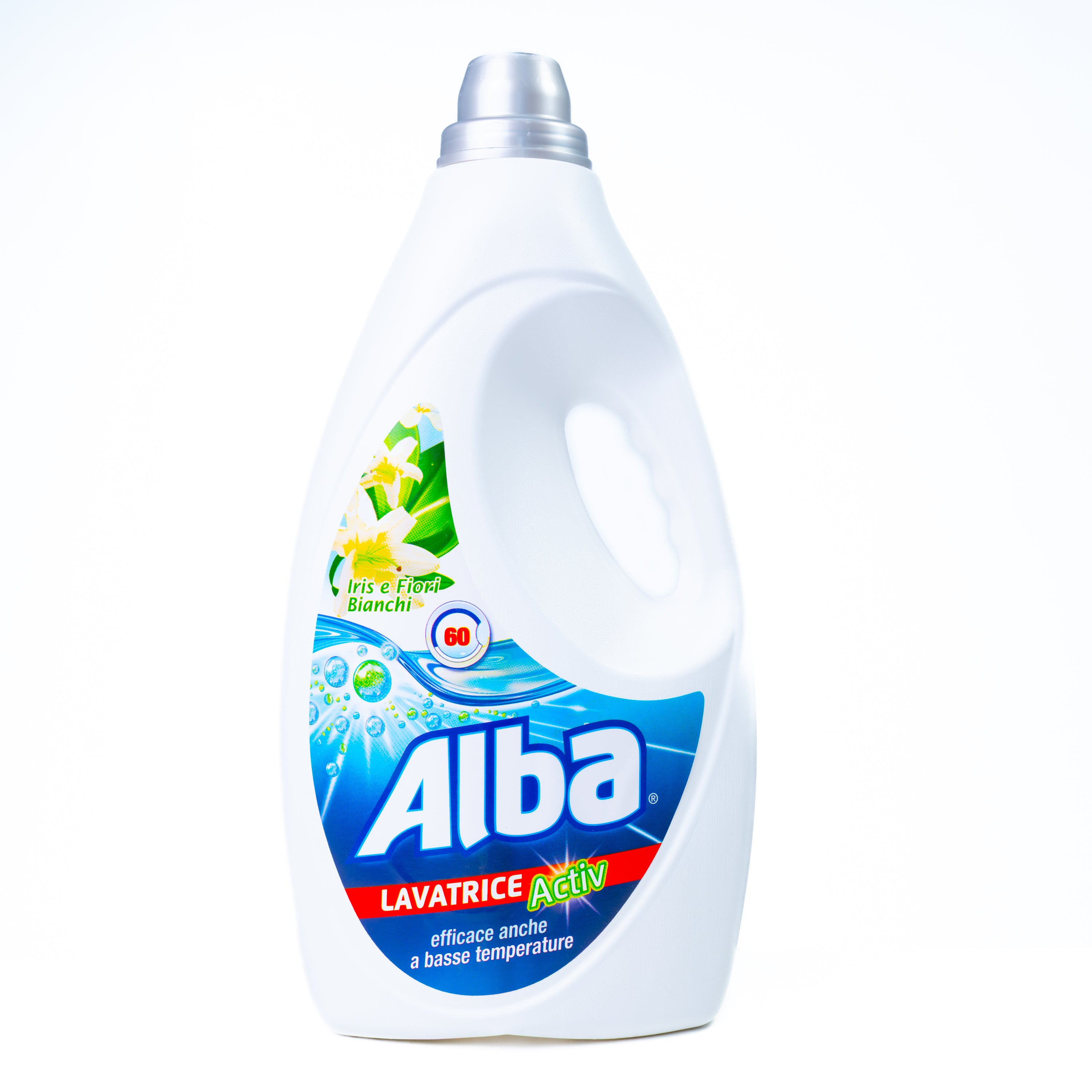 Detergent lichid Alba Activ Iris și Flori Albe, 60 spălări, 3 L