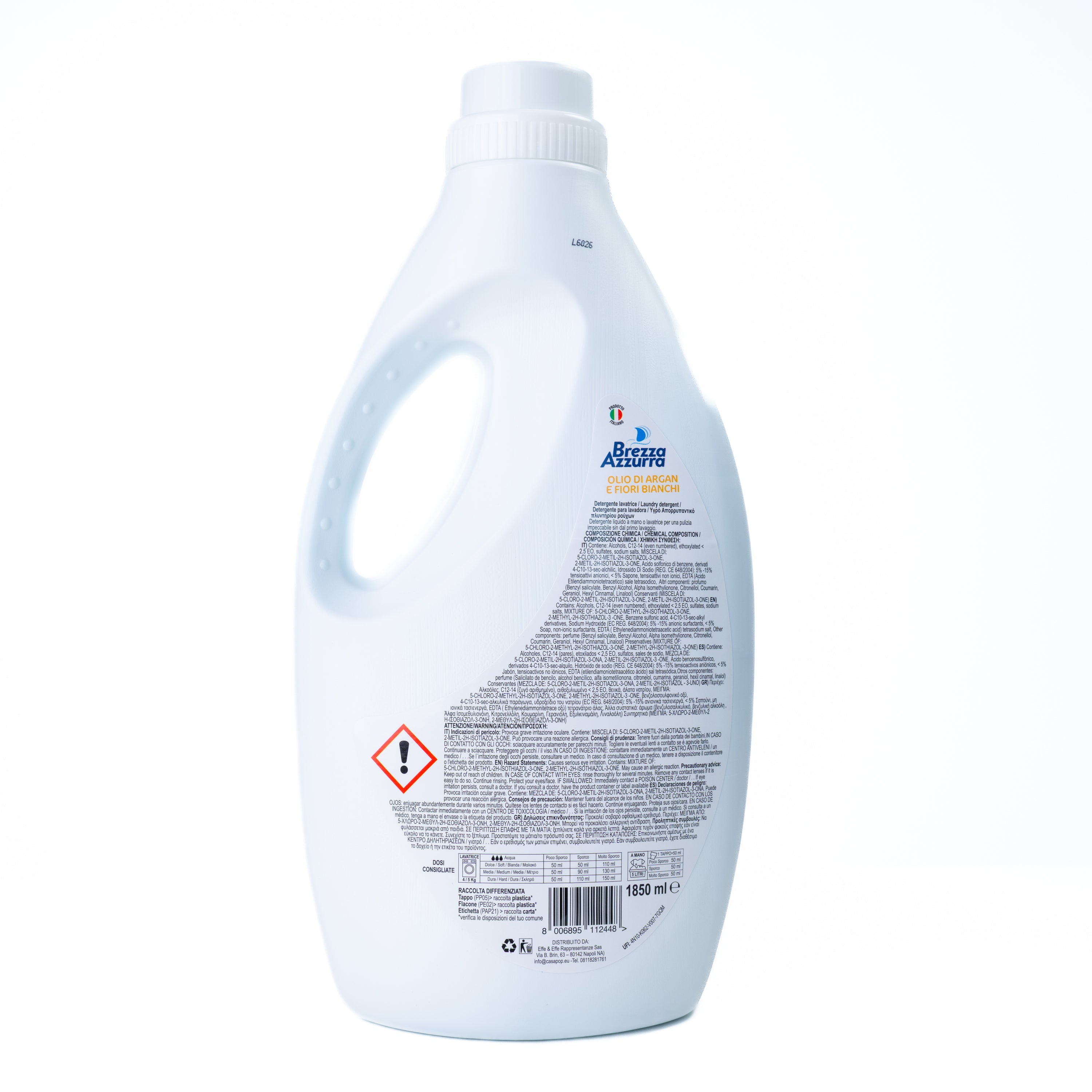 Detergent lichid cu ulei de argan Brezza Azzurra, 1,85 L