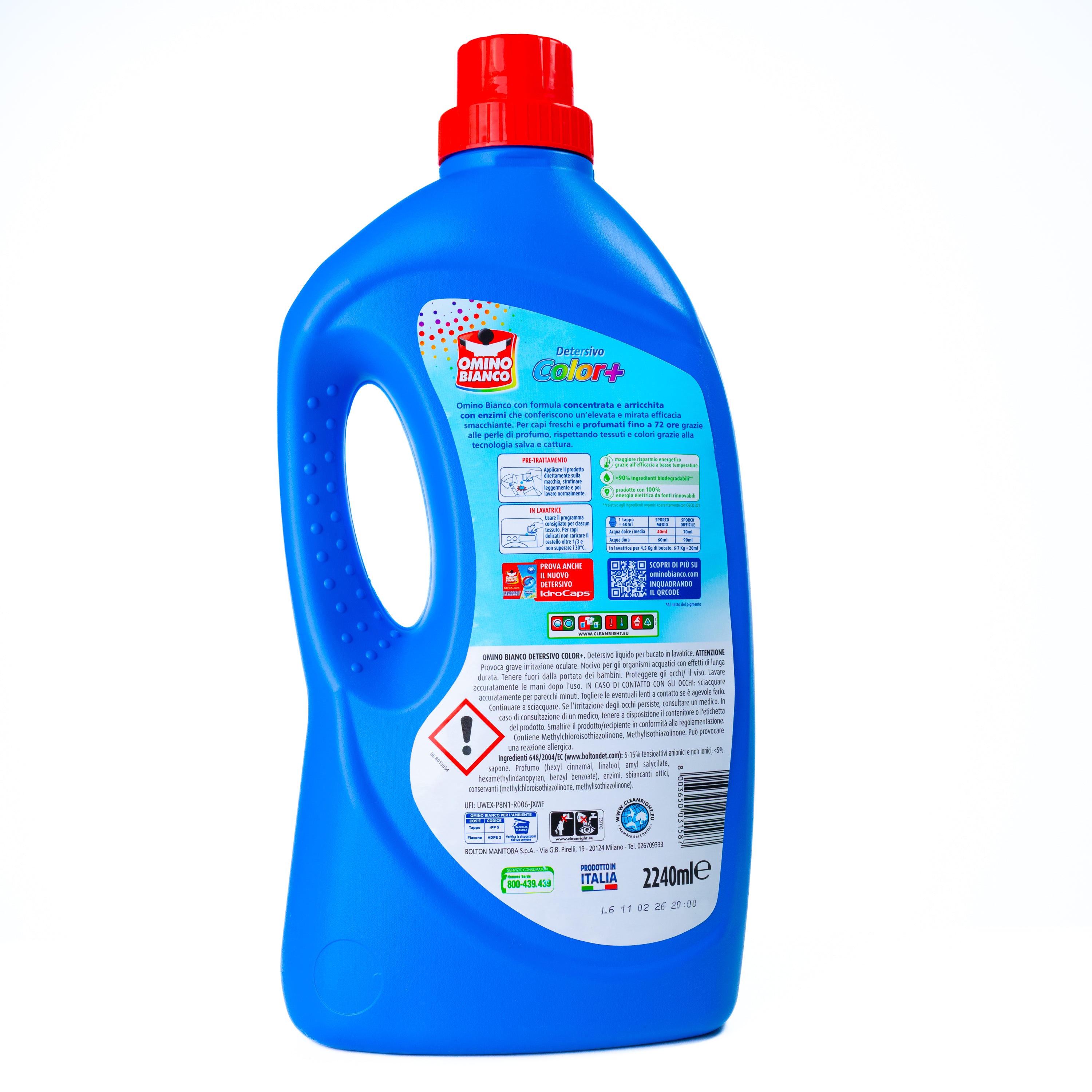 Detergent lichid de rufe Color+ Omino Bianco, 2,24 L
