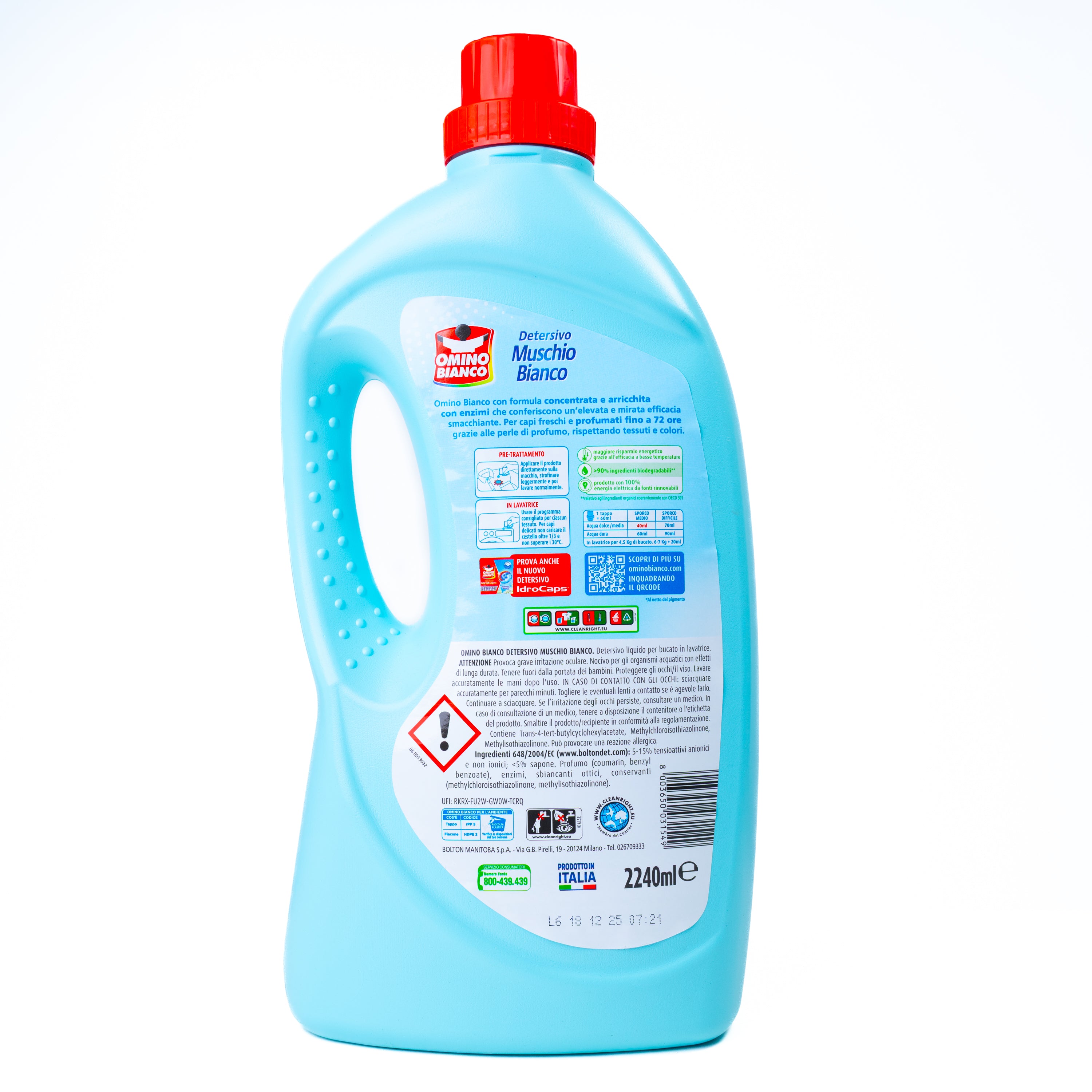 Detergent lichid de rufe mosc alb Omino Bianco, 2,24 L
