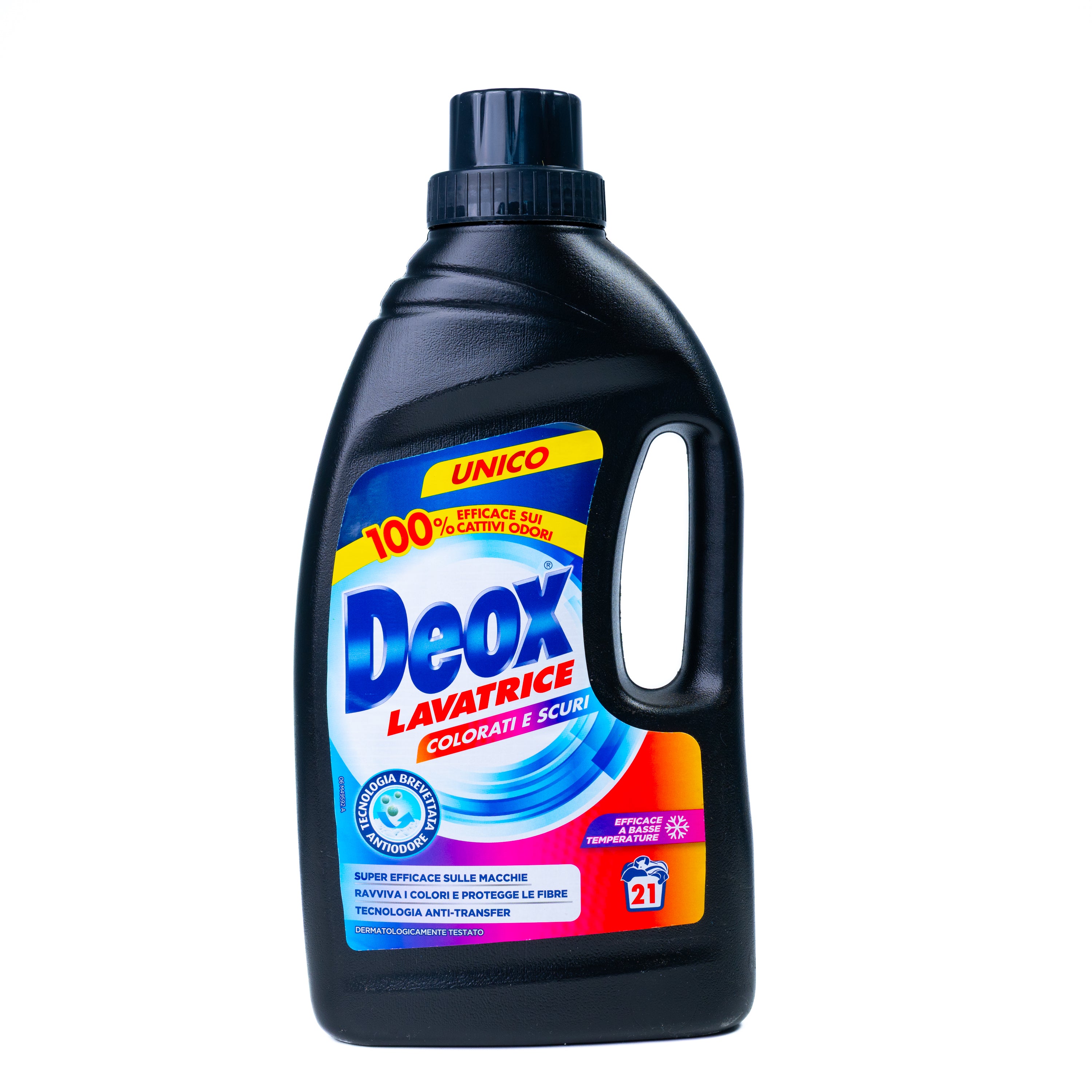 Detergent lichid Deox pentru rufe colorate și închise, 21 spălări, 1,05 L