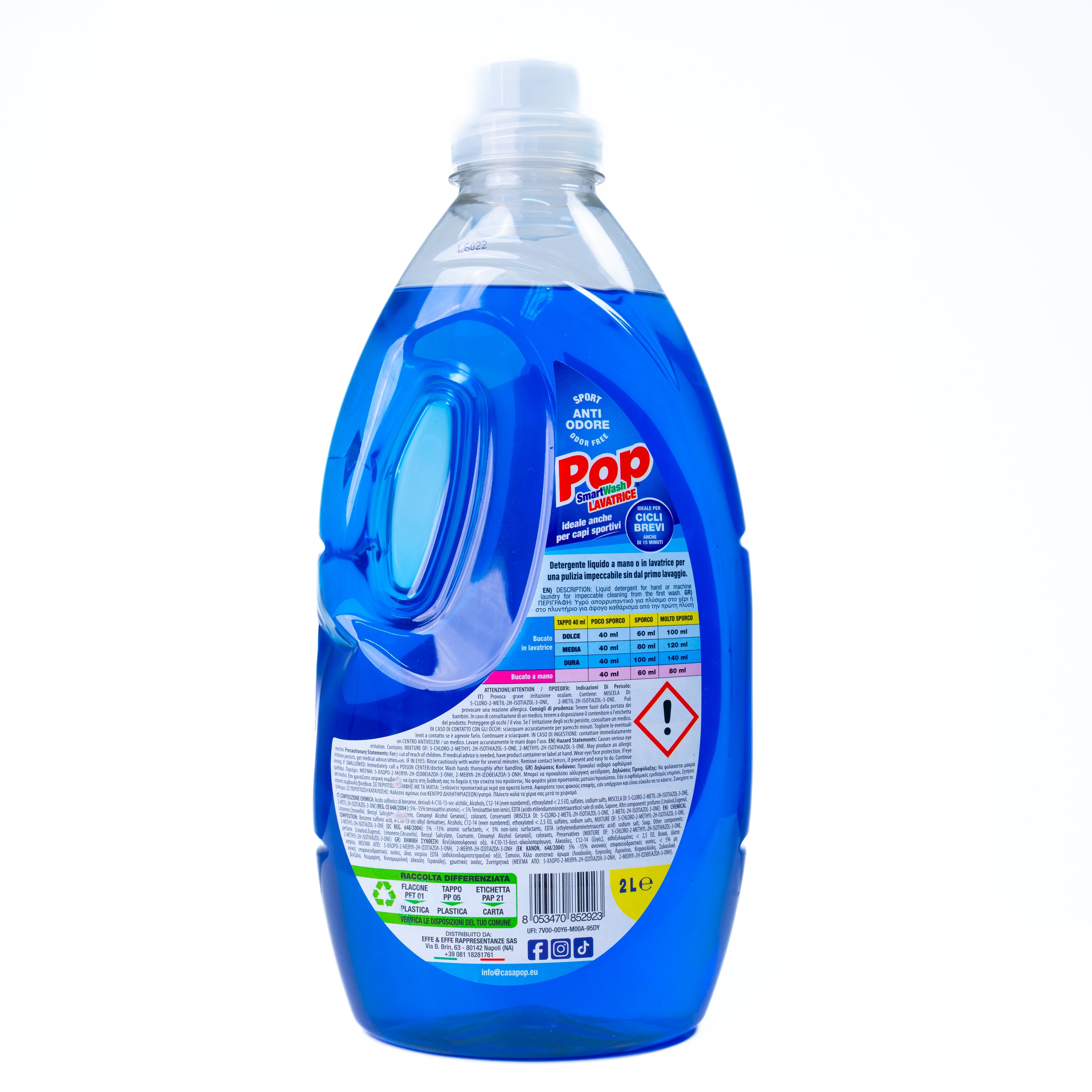 Detergent lichid Smart-Wash Anti-Miros Pop, 2 L