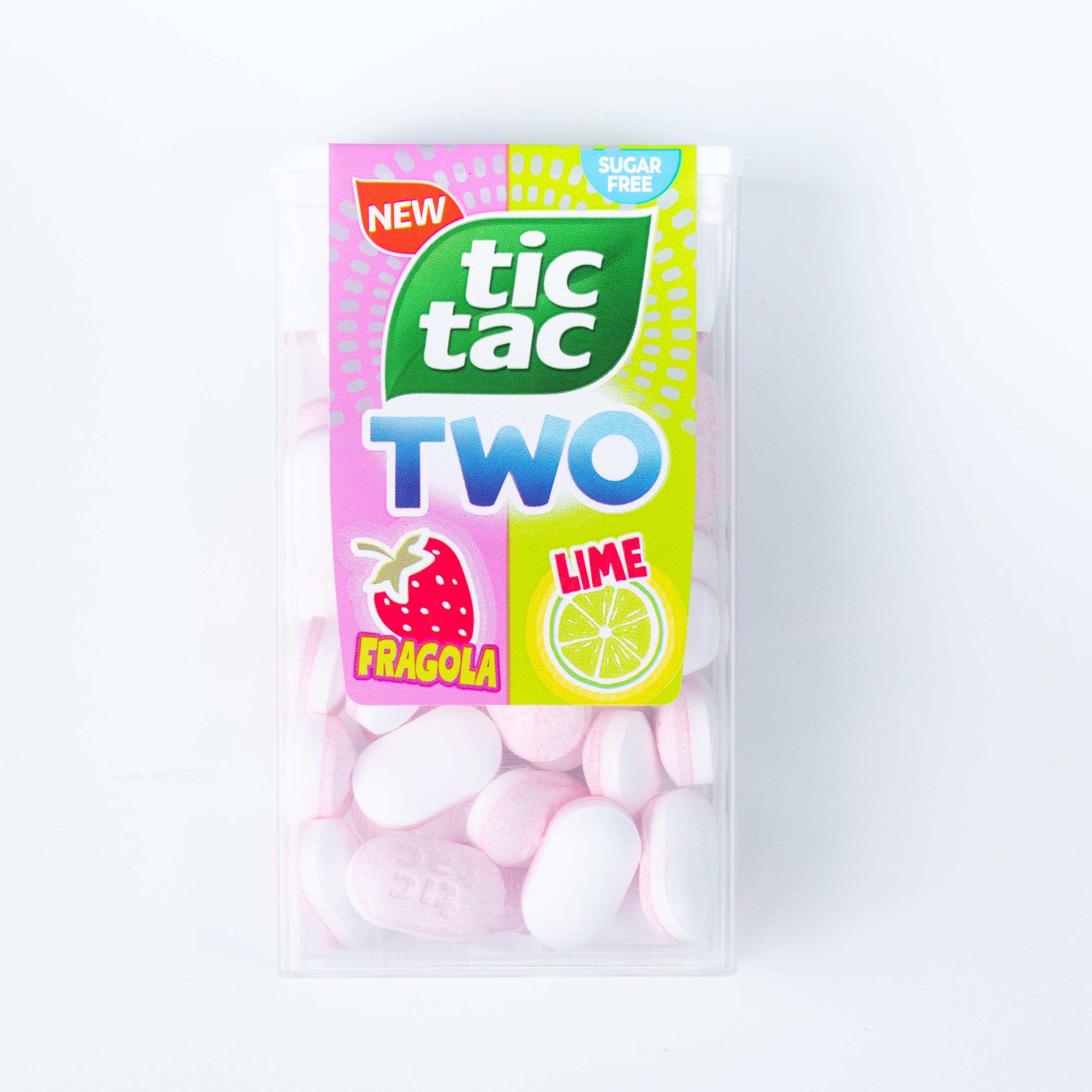 Drajeuri Two Căpșuni și Lime Tic Tac, 38,5 g