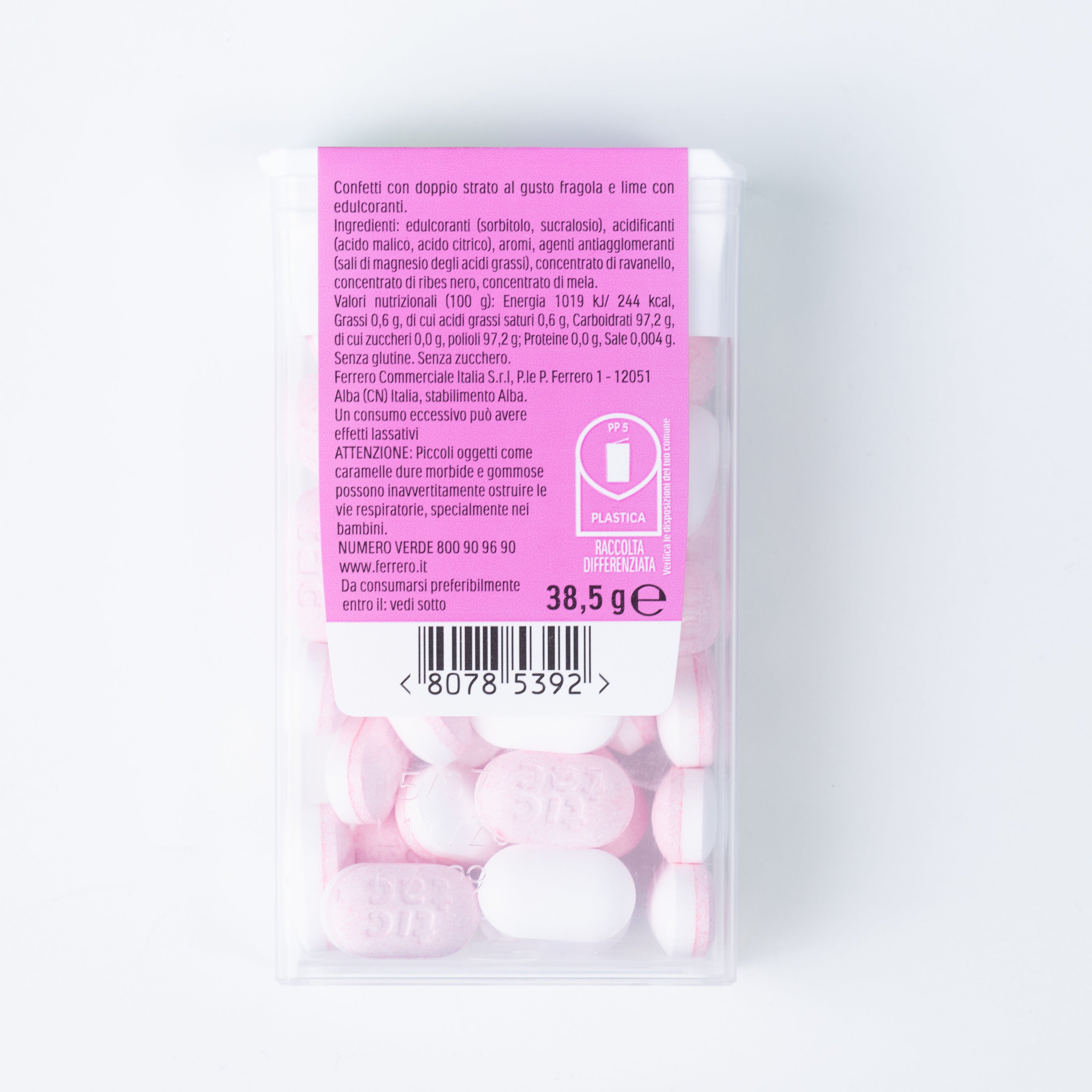 Drajeuri Two Căpșuni și Lime Tic Tac, 38,5 g