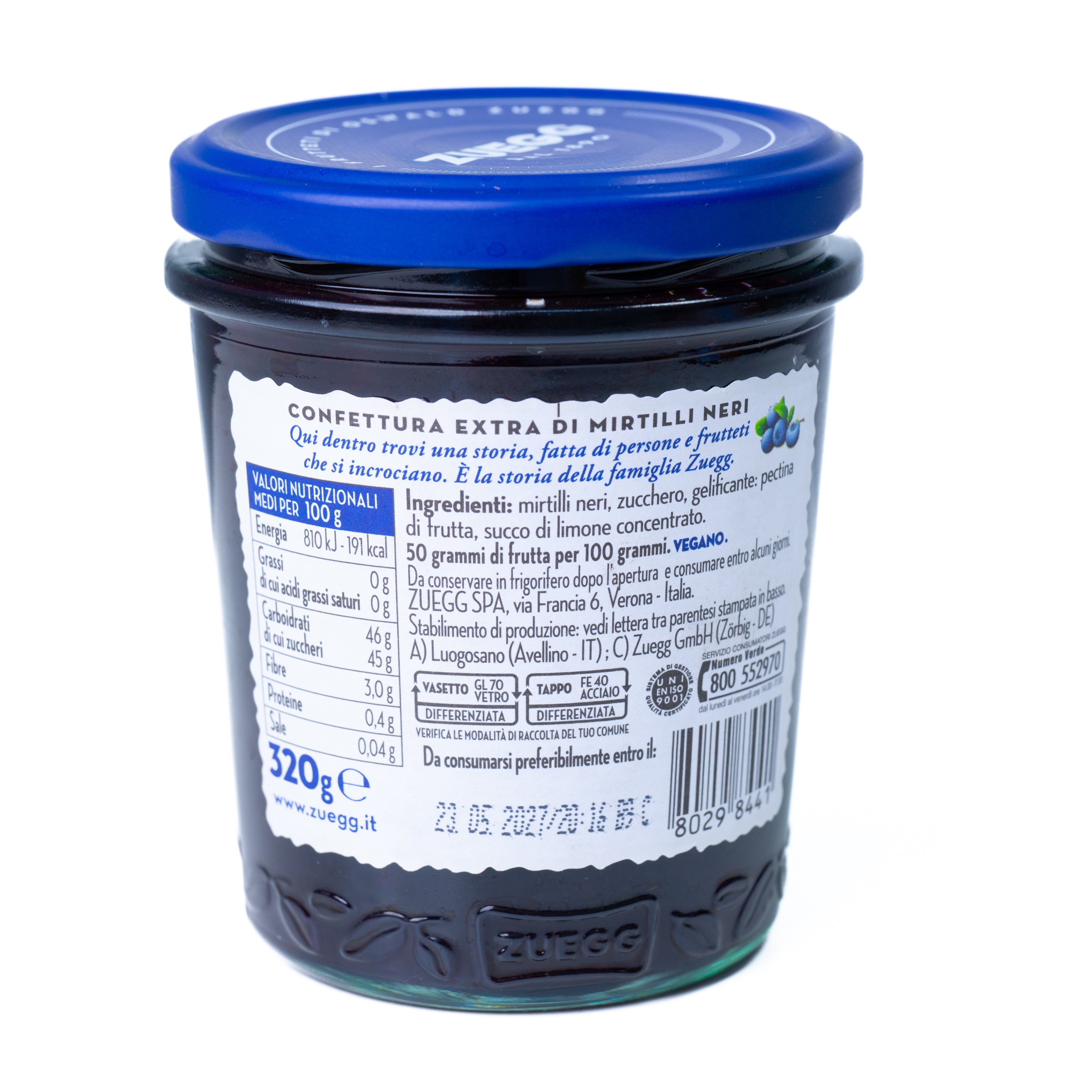 Dulceață de afine sălbatice Zuegg, 320 g