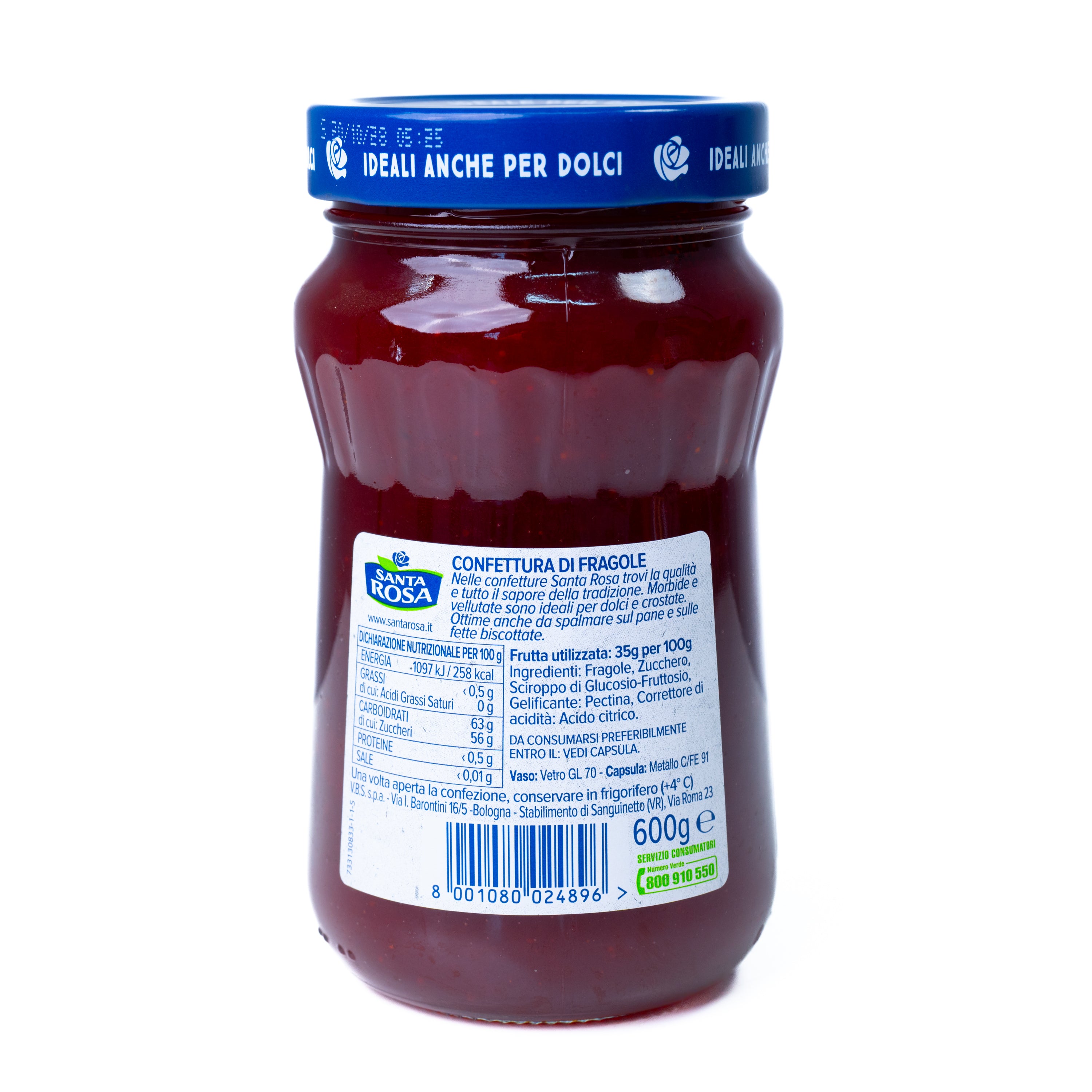 Dulceață de căpșuni Santa Rosa, 600 g