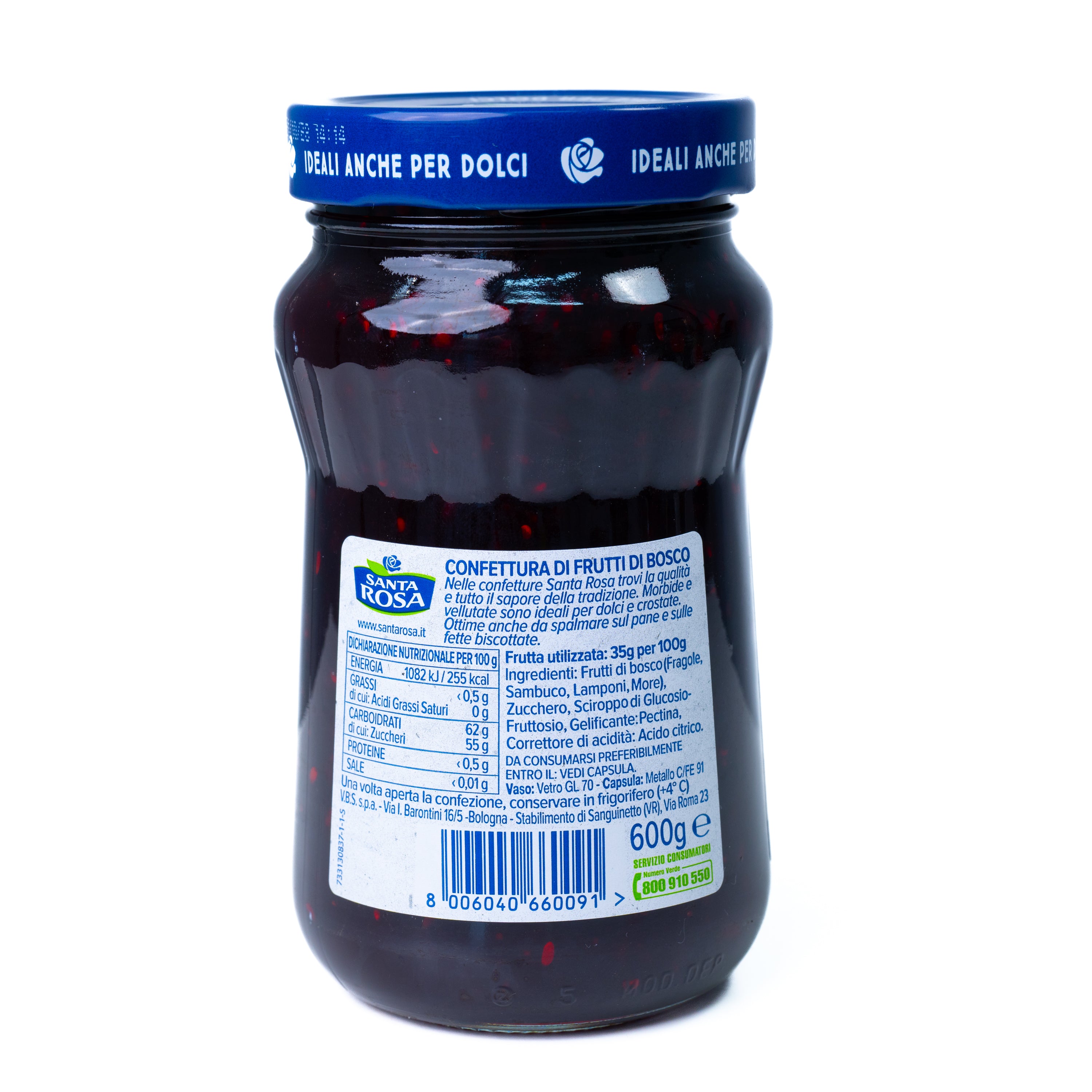 Dulceață din fructe de pădure Santa Rosa, 600 g