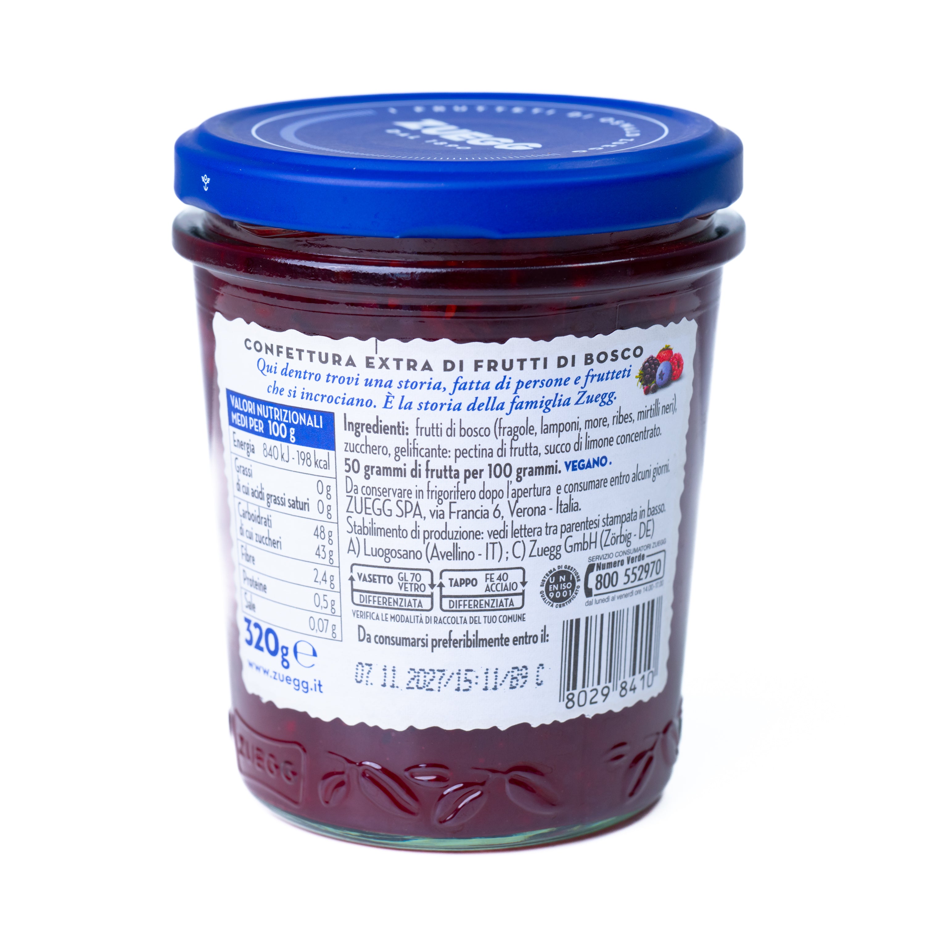Dulceață din fructe de pădure Zuegg, 320 g