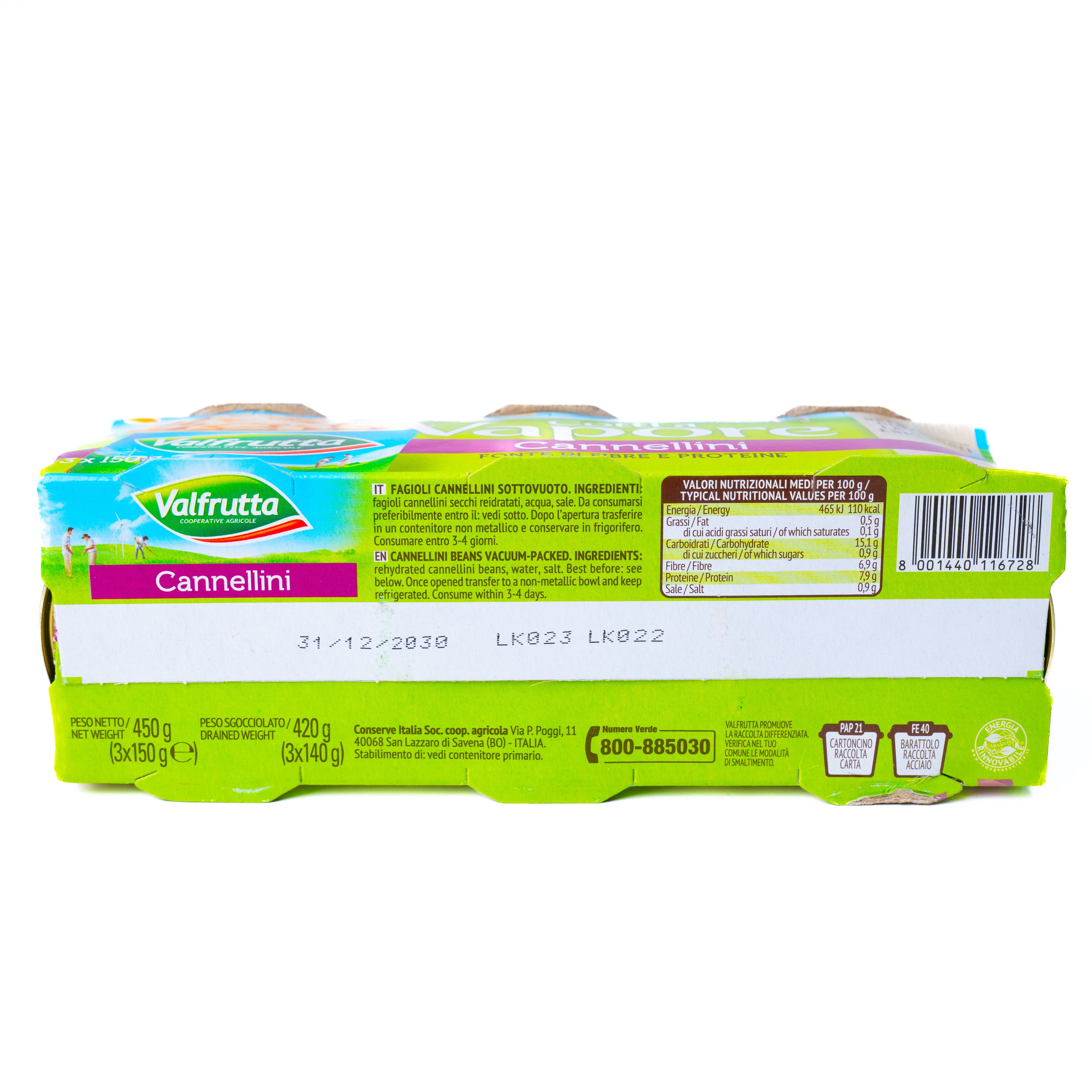 Fasole Cannellini Valfrutta, 450 g