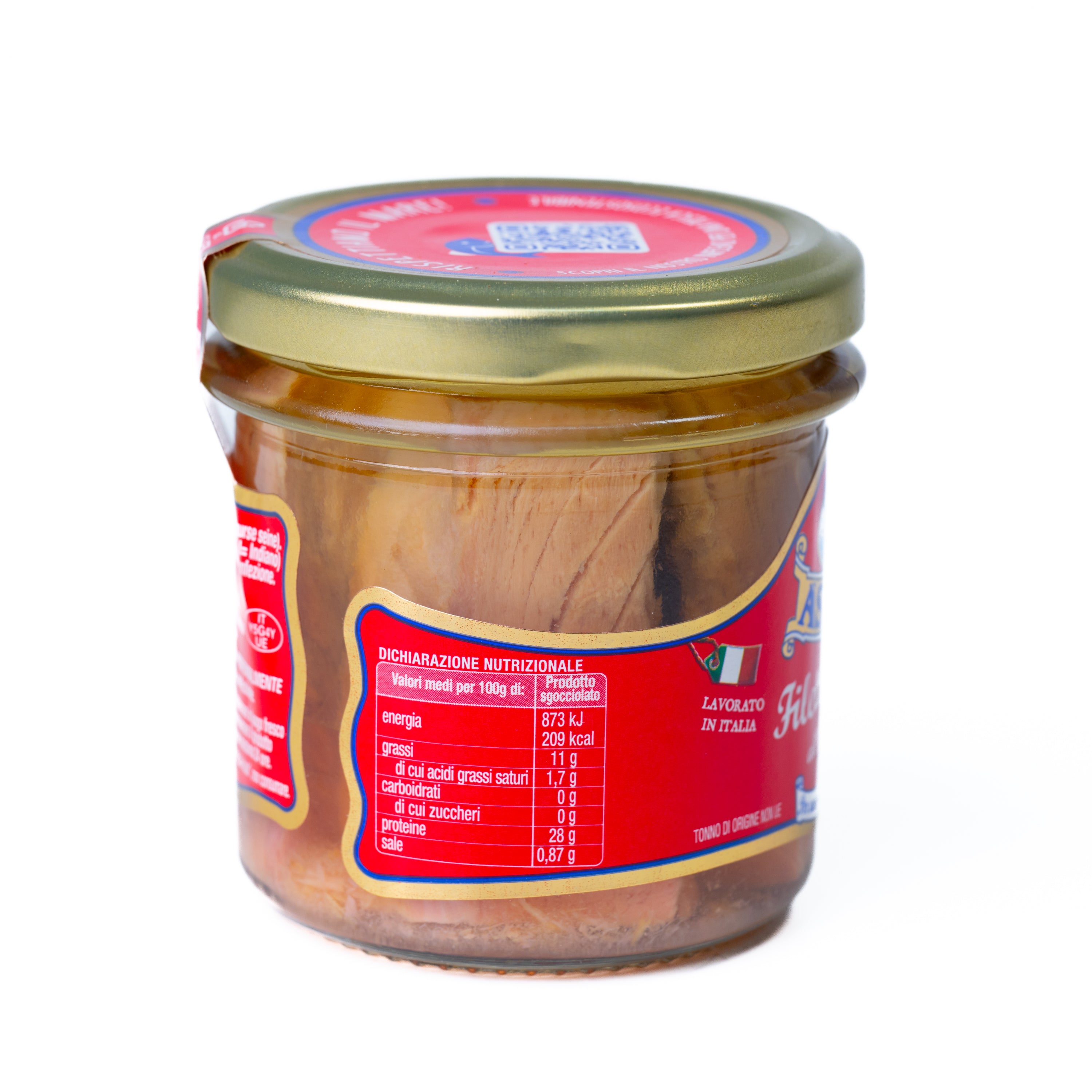 File de ton în ulei de măsline ASdoMAR, borcan, 150 g