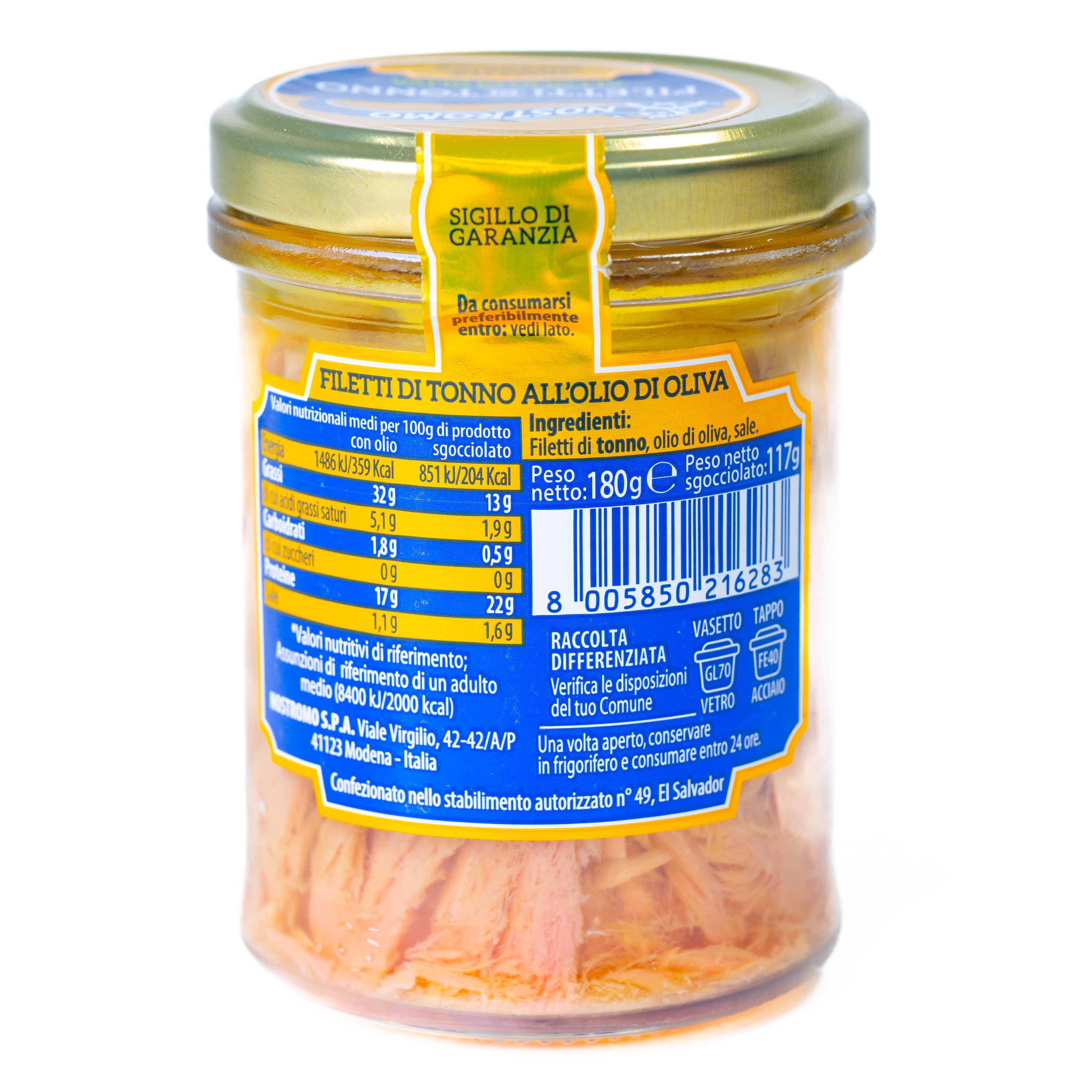 File de ton în ulei de măsline Nostromo, 180 g