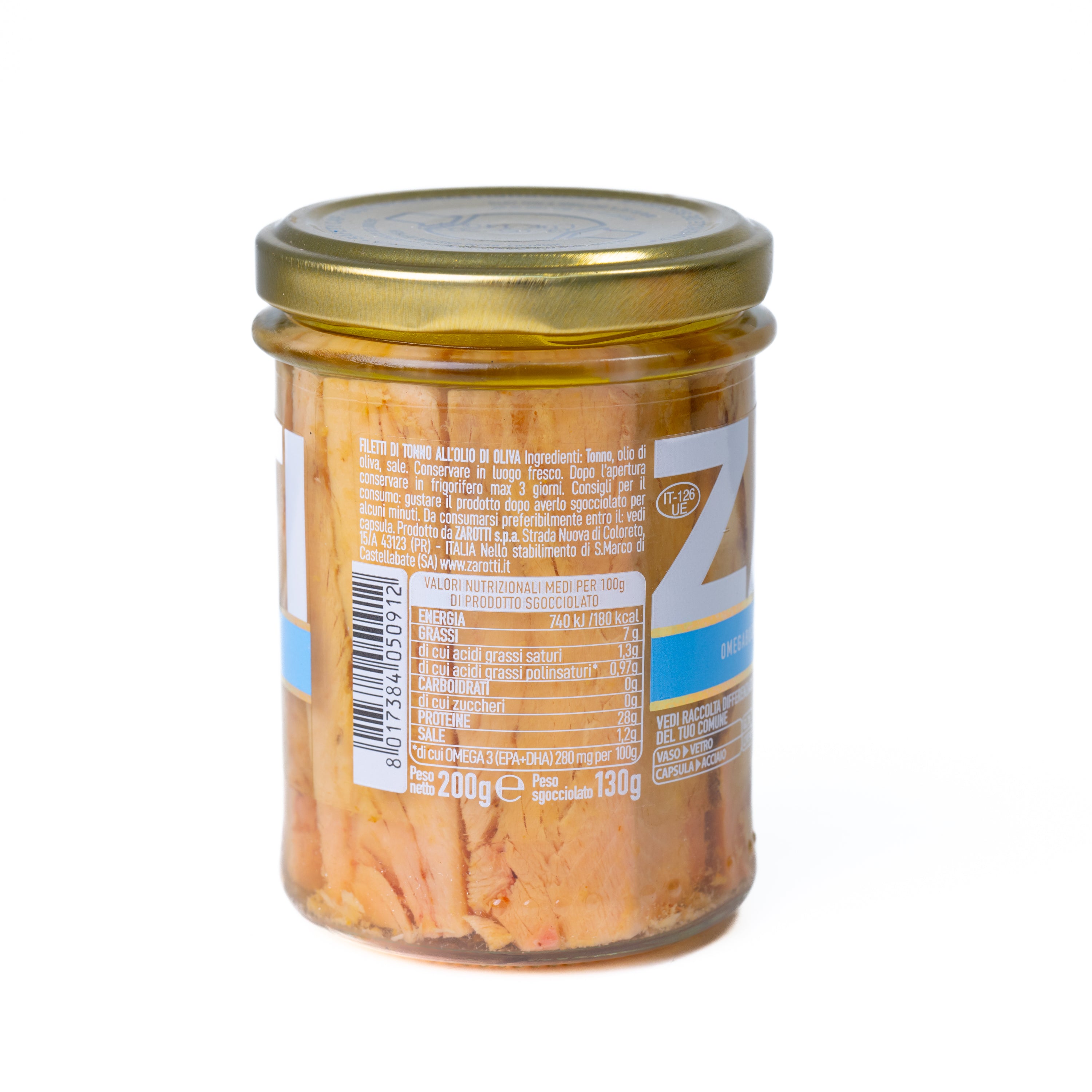 File de ton în ulei de măsline Zarotti, 200 g