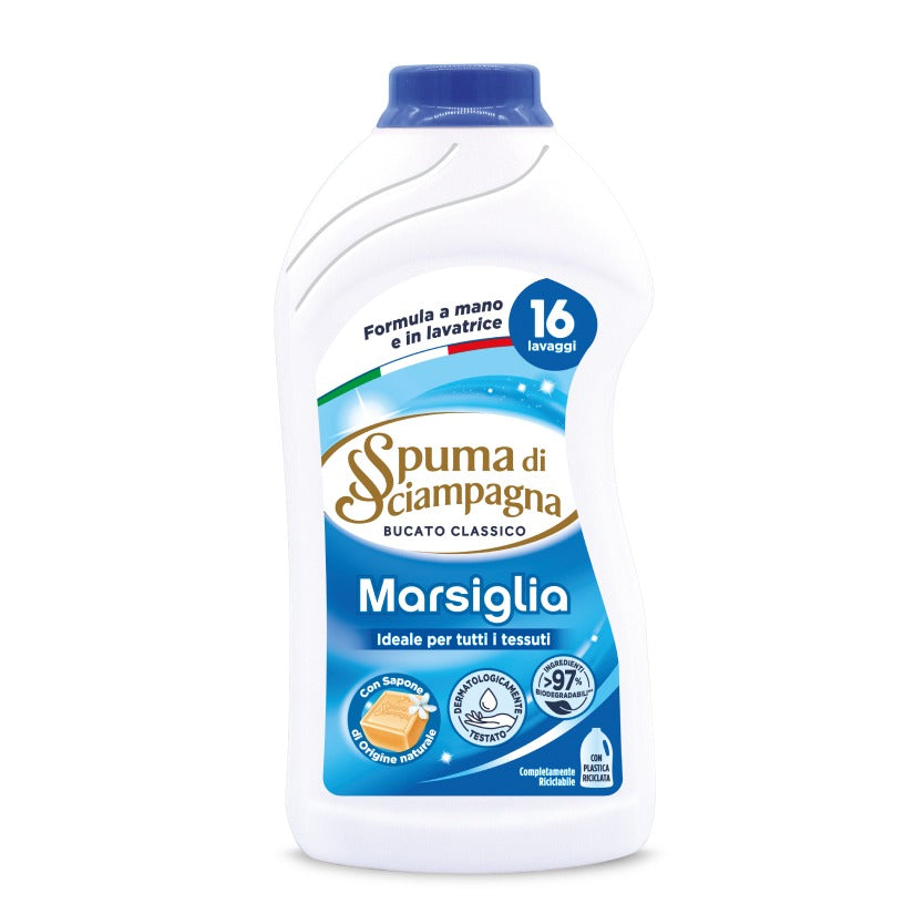 Detergent lichid de rufe Spuma di Sciampagna Marsiglia, 16 spălări, 800 ml