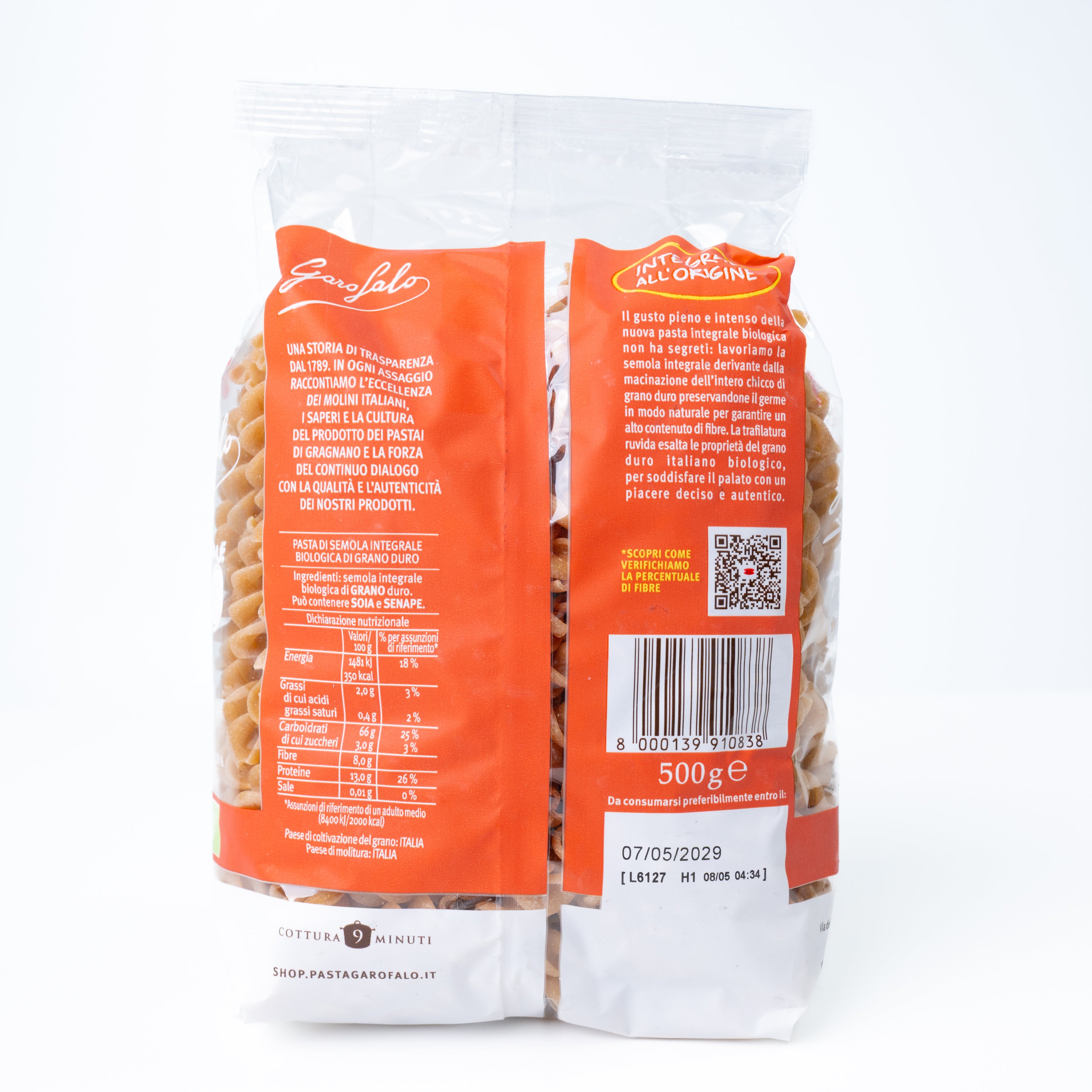 Fusilli integrale bio Garofalo, 500 g