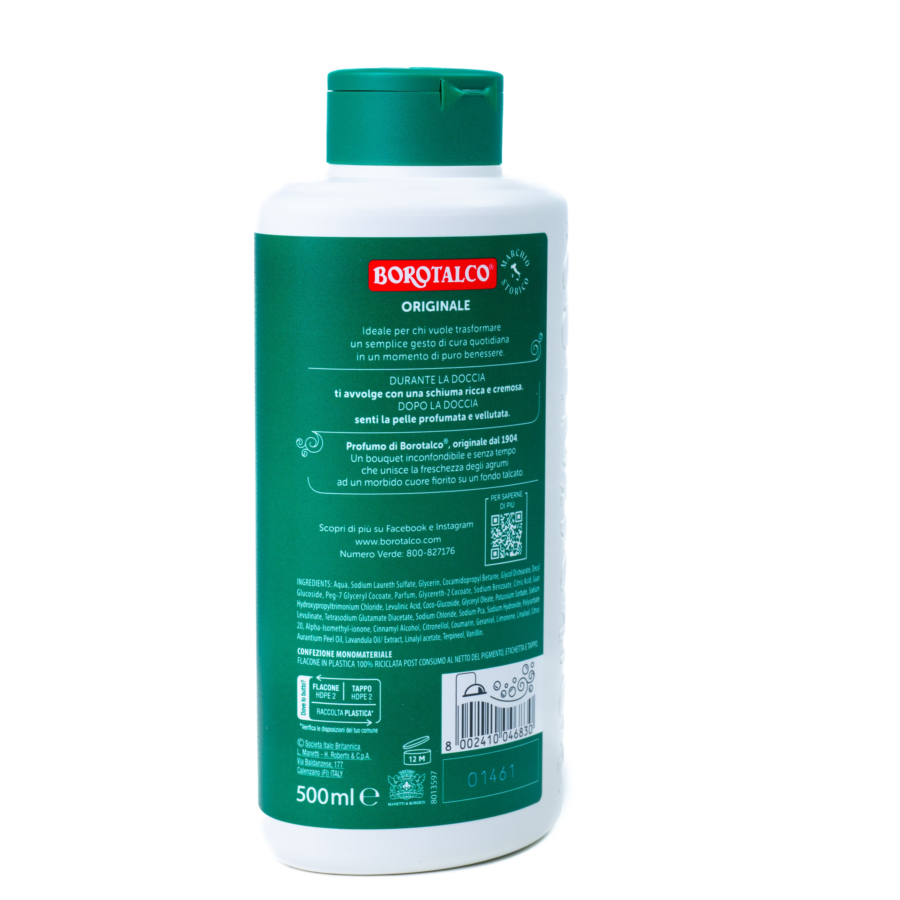 Gel de duș Borotalco Original, 500 ml