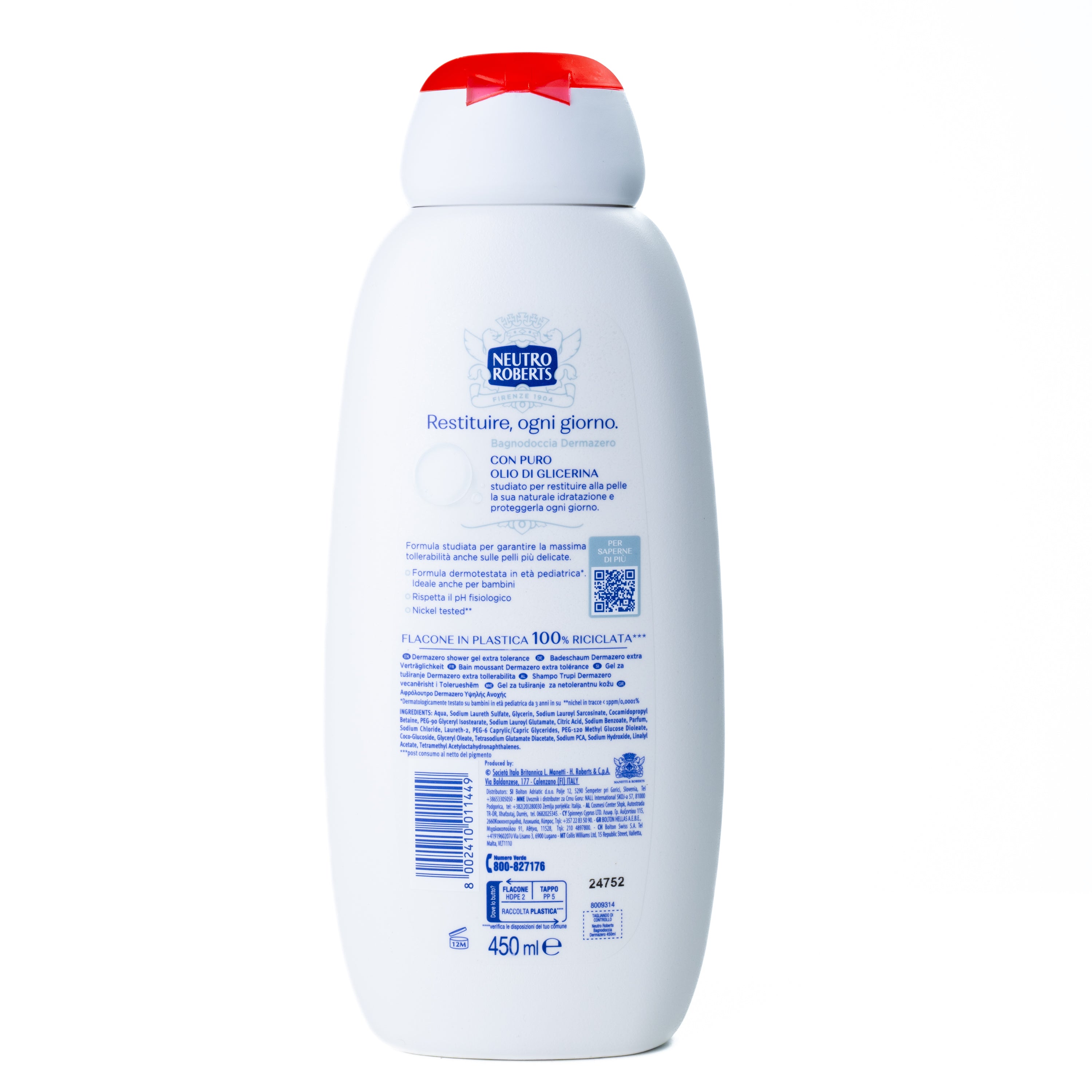 Gel de duș hipoalergenic Neutro Roberts, 450 ml