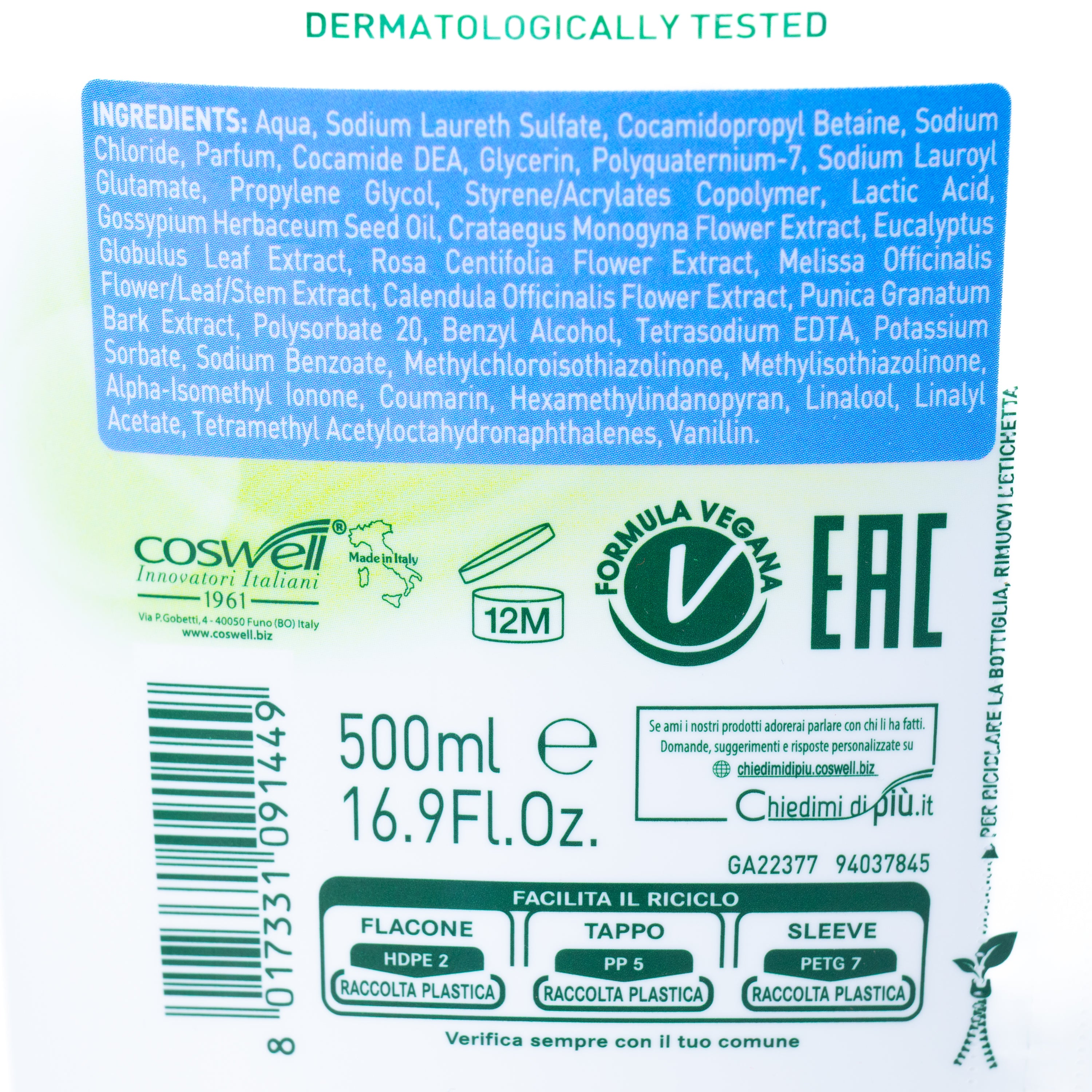 Gel de duș L'Angelica Bumbac și Mosc Alb, 500 ml