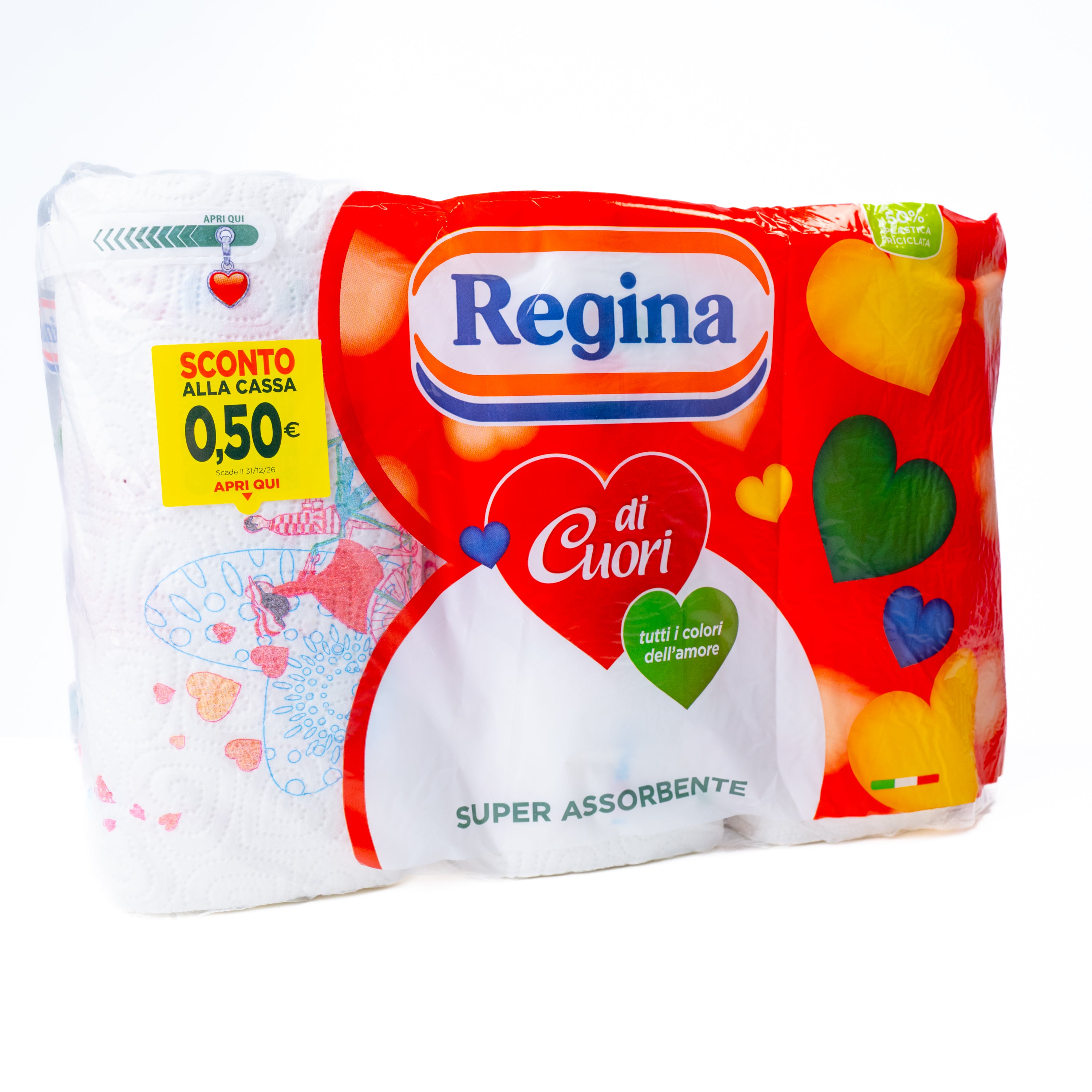 Hârtie igienică di Cuori 3 role Regina, 3 role