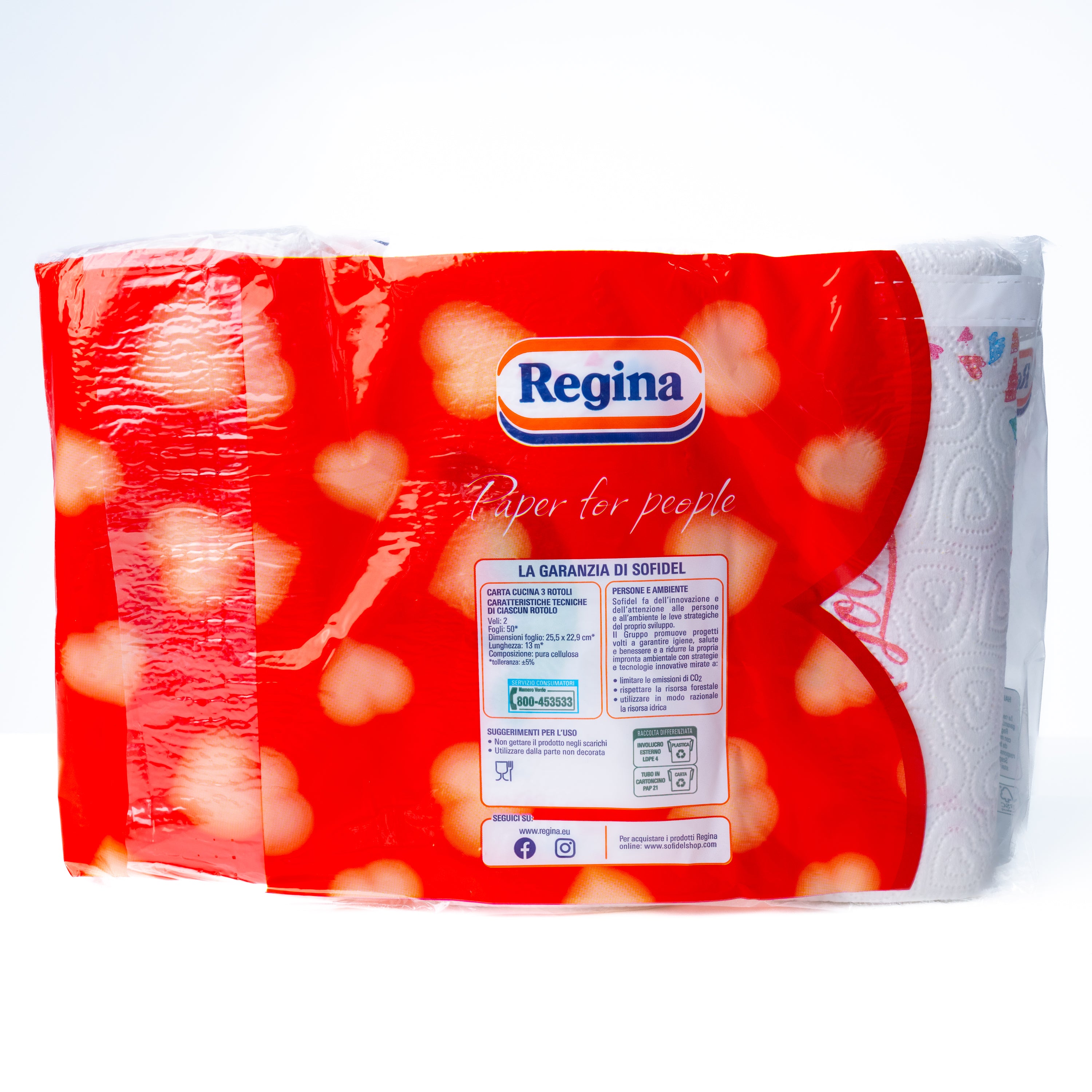 Hârtie igienică di Cuori 3 role Regina, 3 role