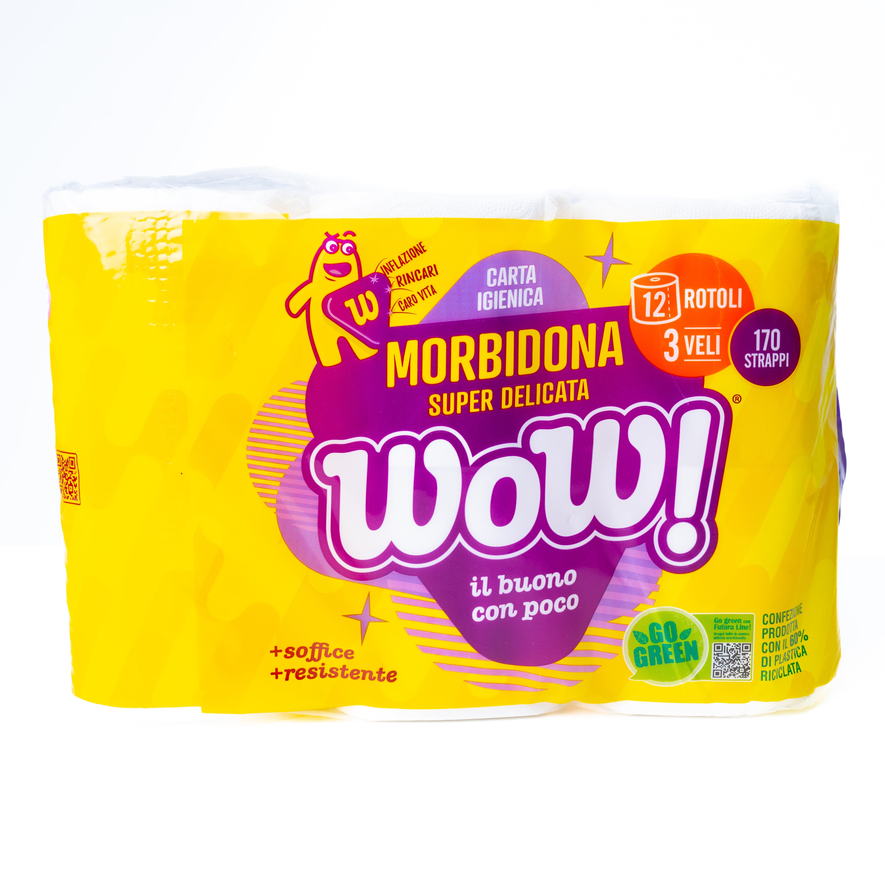 Hârtie igienică Morbidona WOW!, 12 role